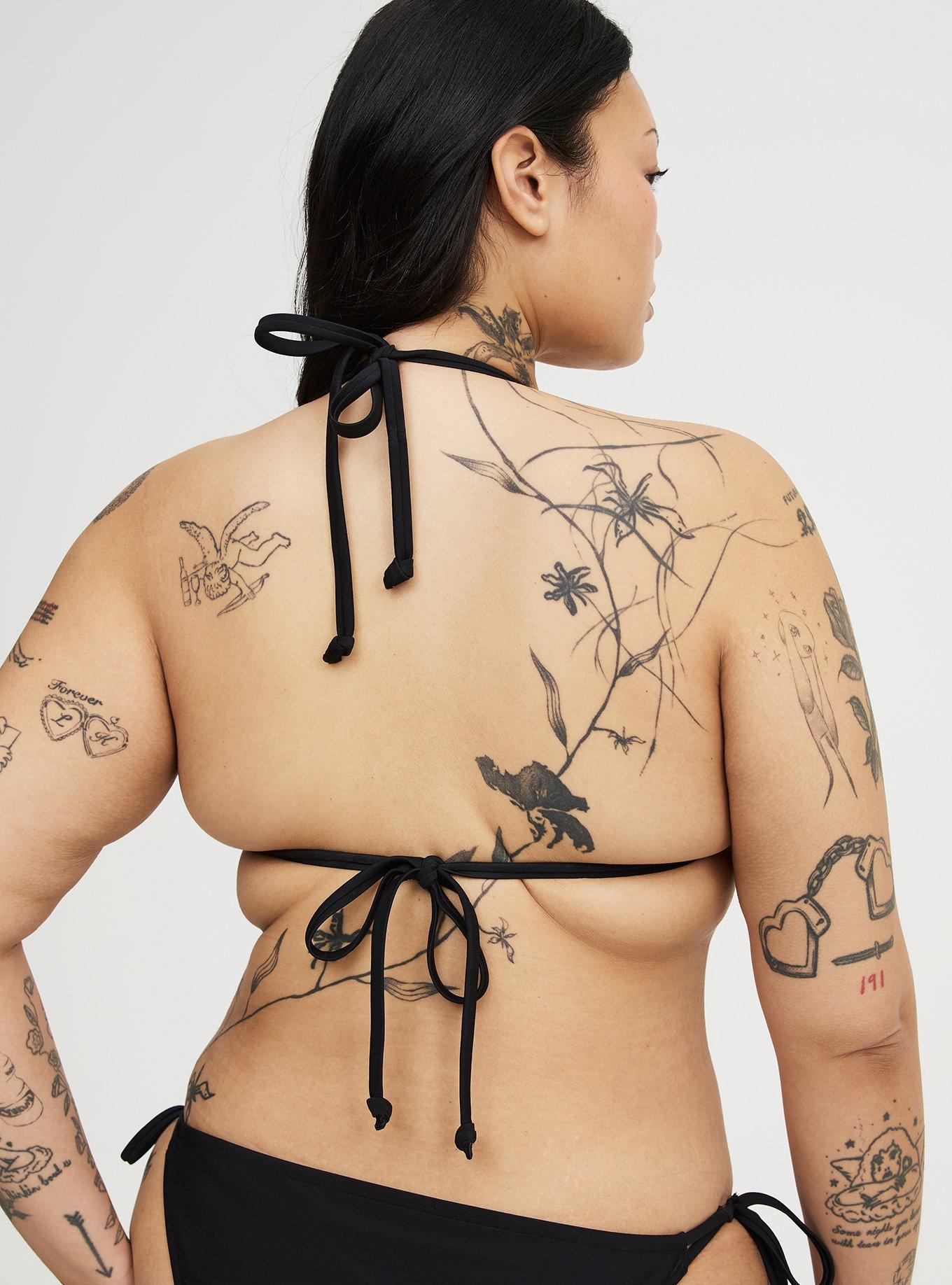 Wireless String Bikini Top, DEEP BLACK, alternate