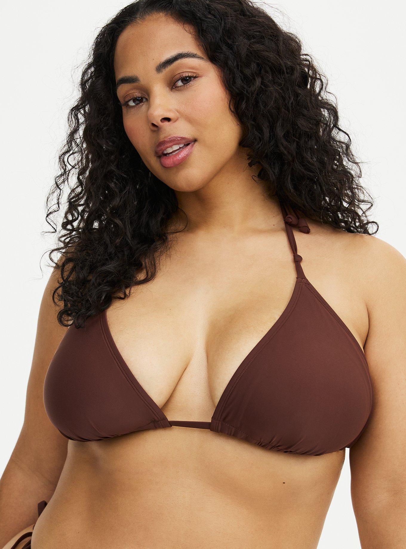 Wireless String Bikini Top, CINNAMON SWIM, alternate