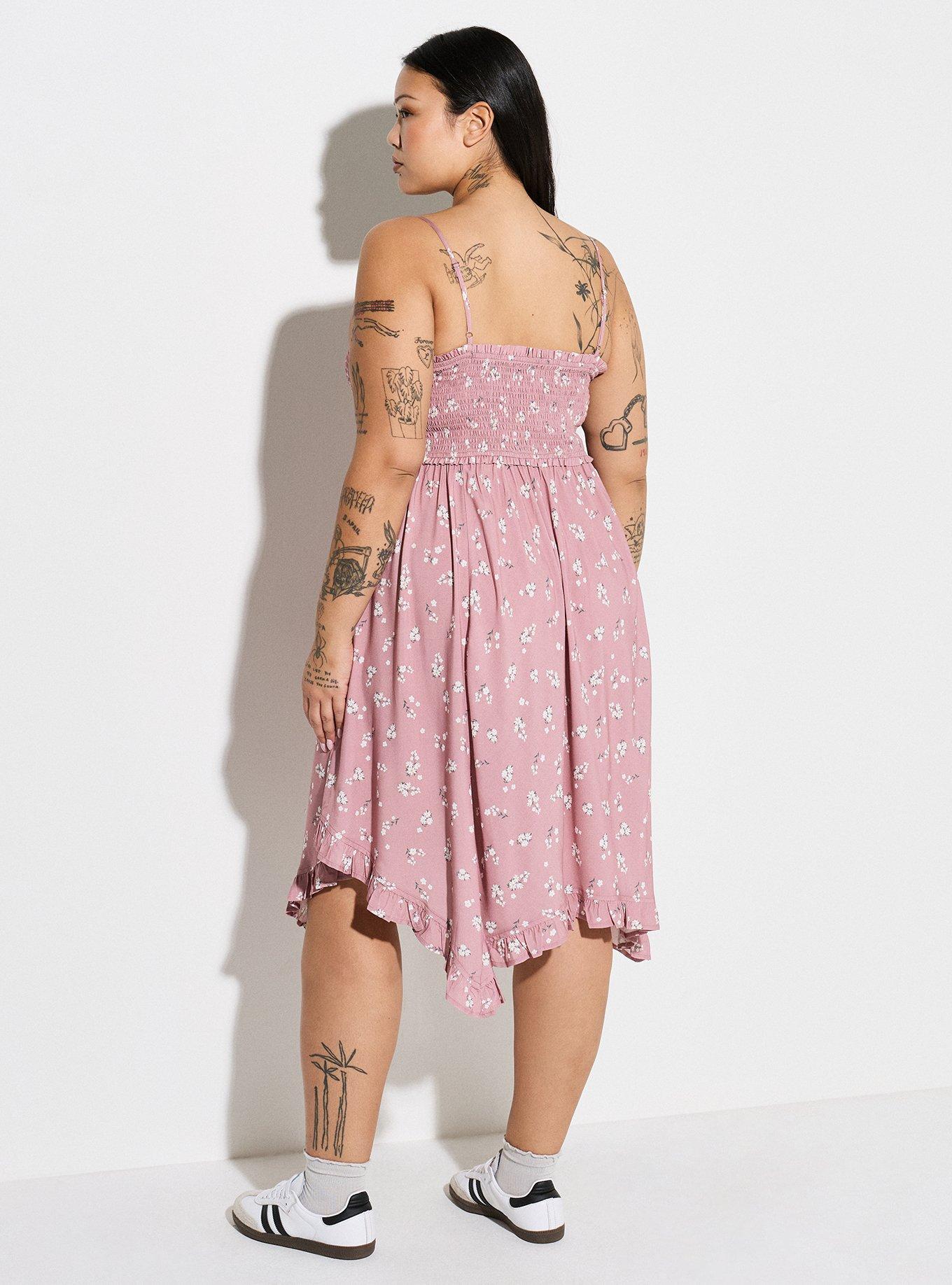 LoveSick Hanky Hem Midi Dress, DAISY CLUSTERS WOODROSE, alternate
