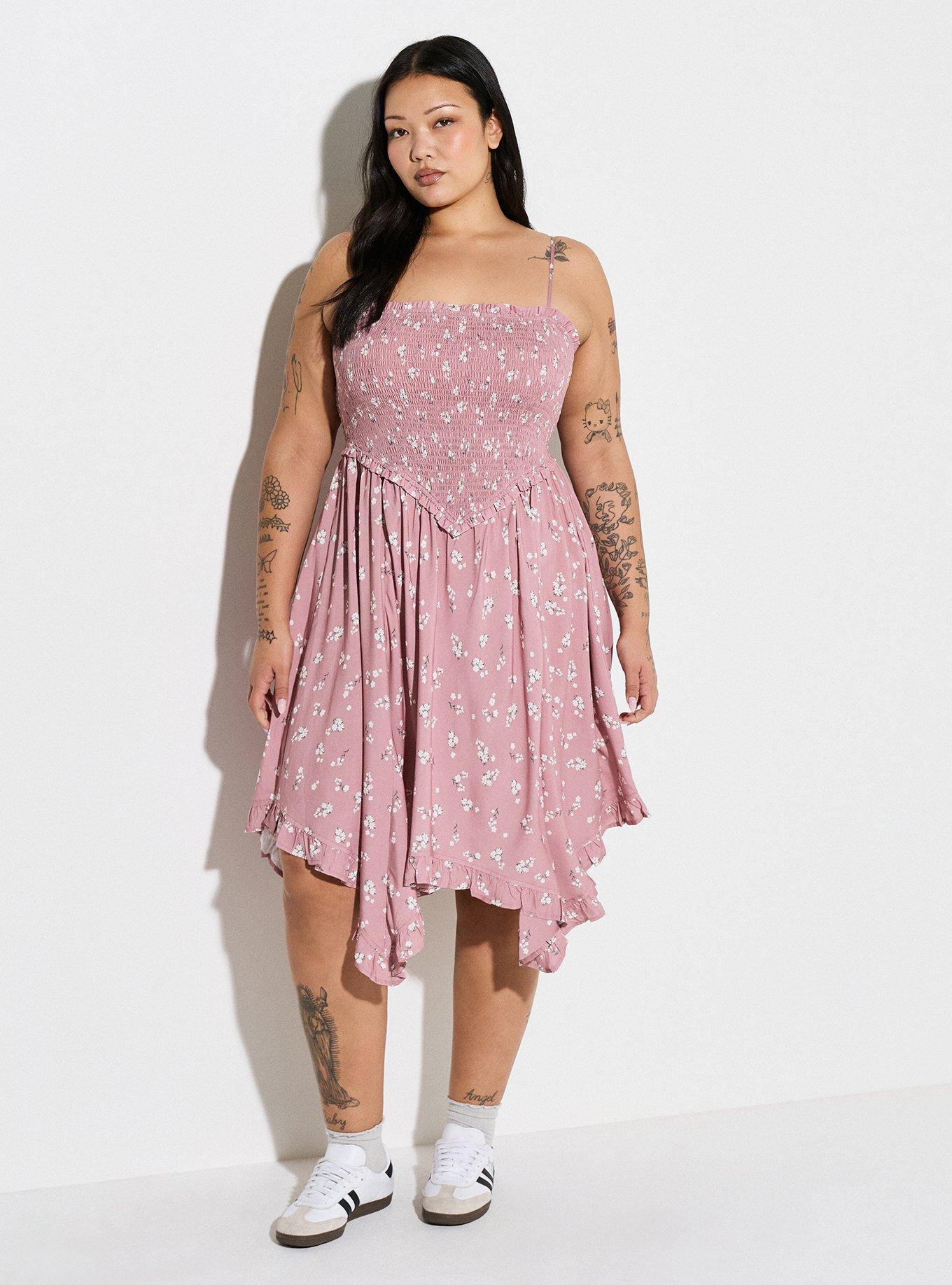 LoveSick Hanky Hem Midi Dress, DAISY CLUSTERS WOODROSE, alternate