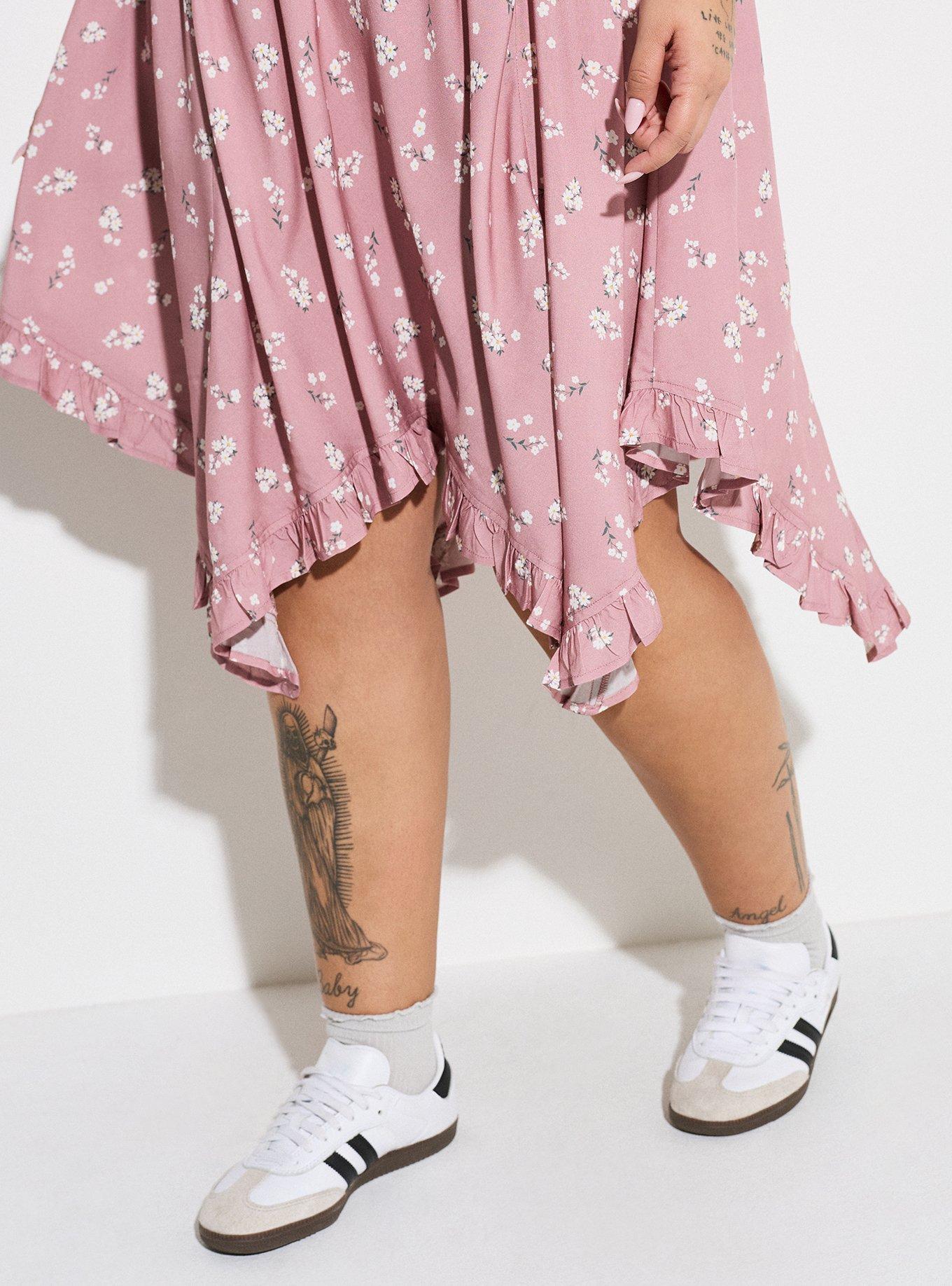 LoveSick Hanky Hem Midi Dress, DAISY CLUSTERS WOODROSE, alternate