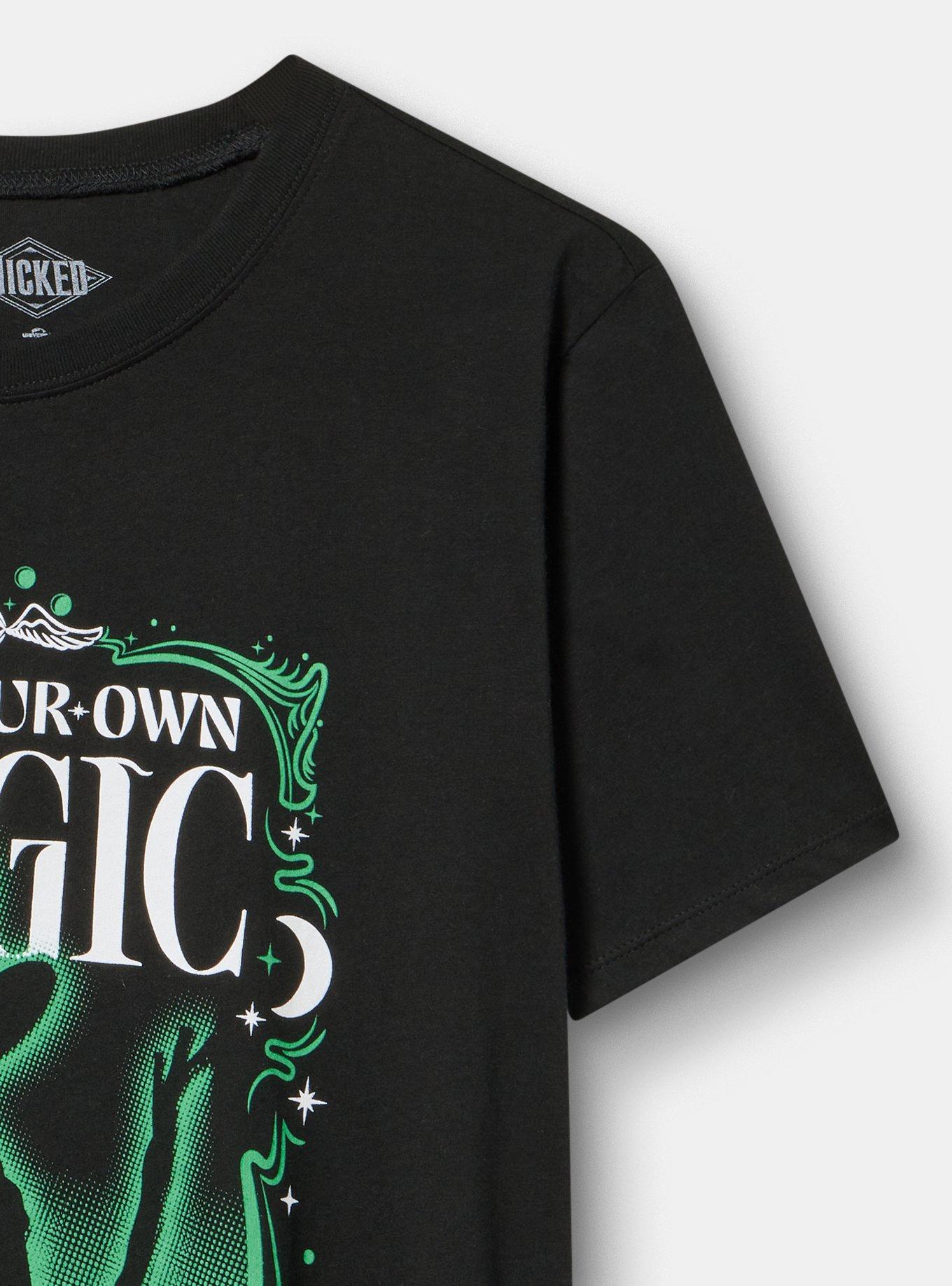 Wicked Classic Cotton Crew Tee, MAKE YOUR OWN MAGIC DEEP BLACK, alternate