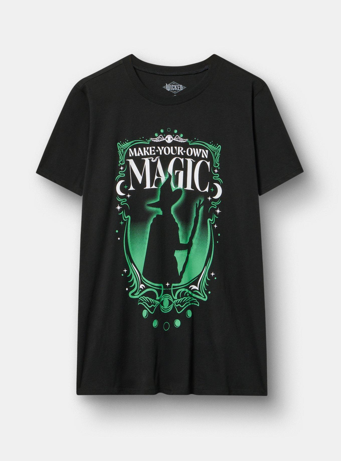 Wicked Classic Cotton Crew Tee, MAKE YOUR OWN MAGIC DEEP BLACK, hi-res