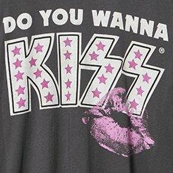 Kiss Classic Cotton Jersey Tee, DO YOU WANNA KISS VINTAGE BLACK, swatch