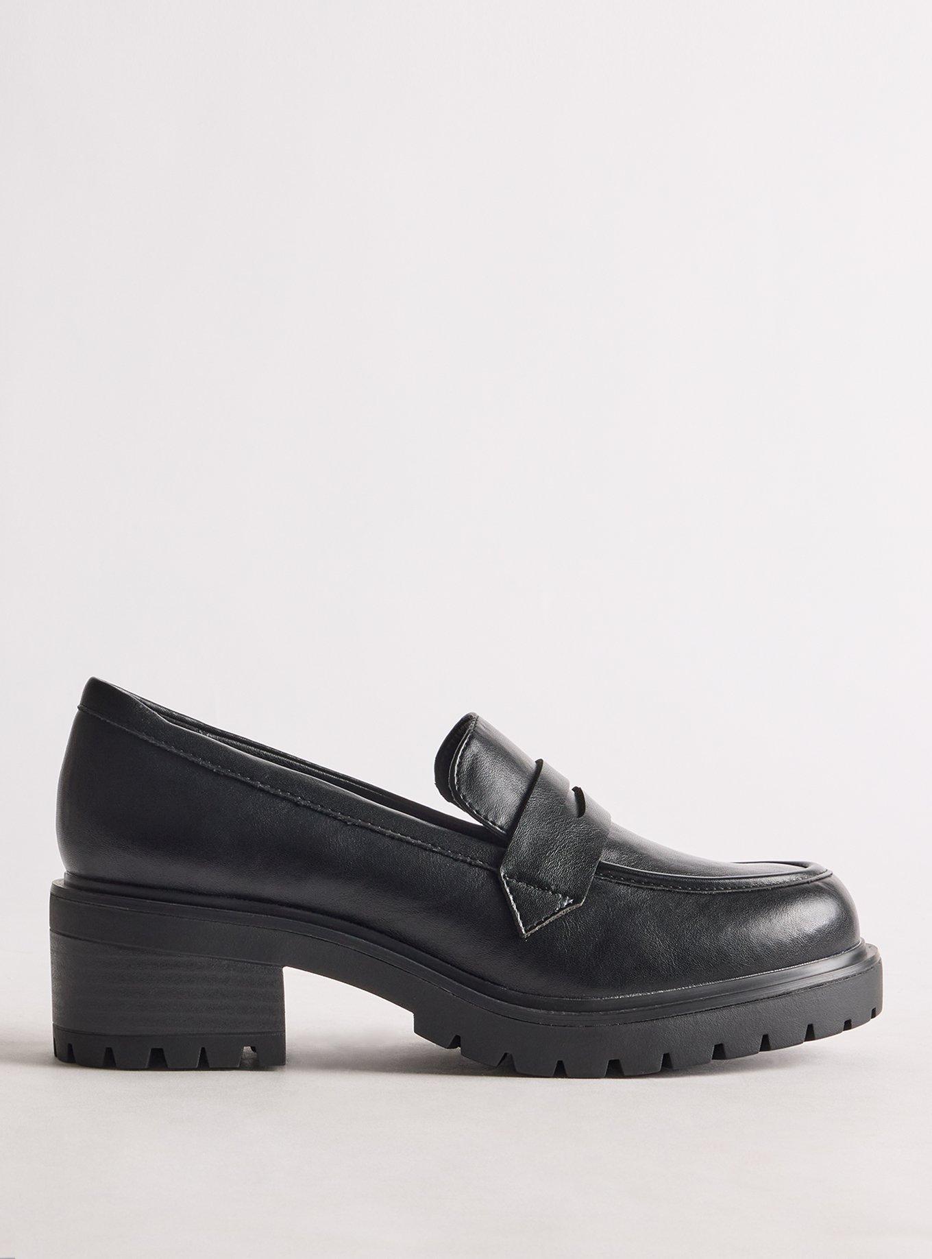 Heeled Lug Loafer (WW), BLACK, alternate