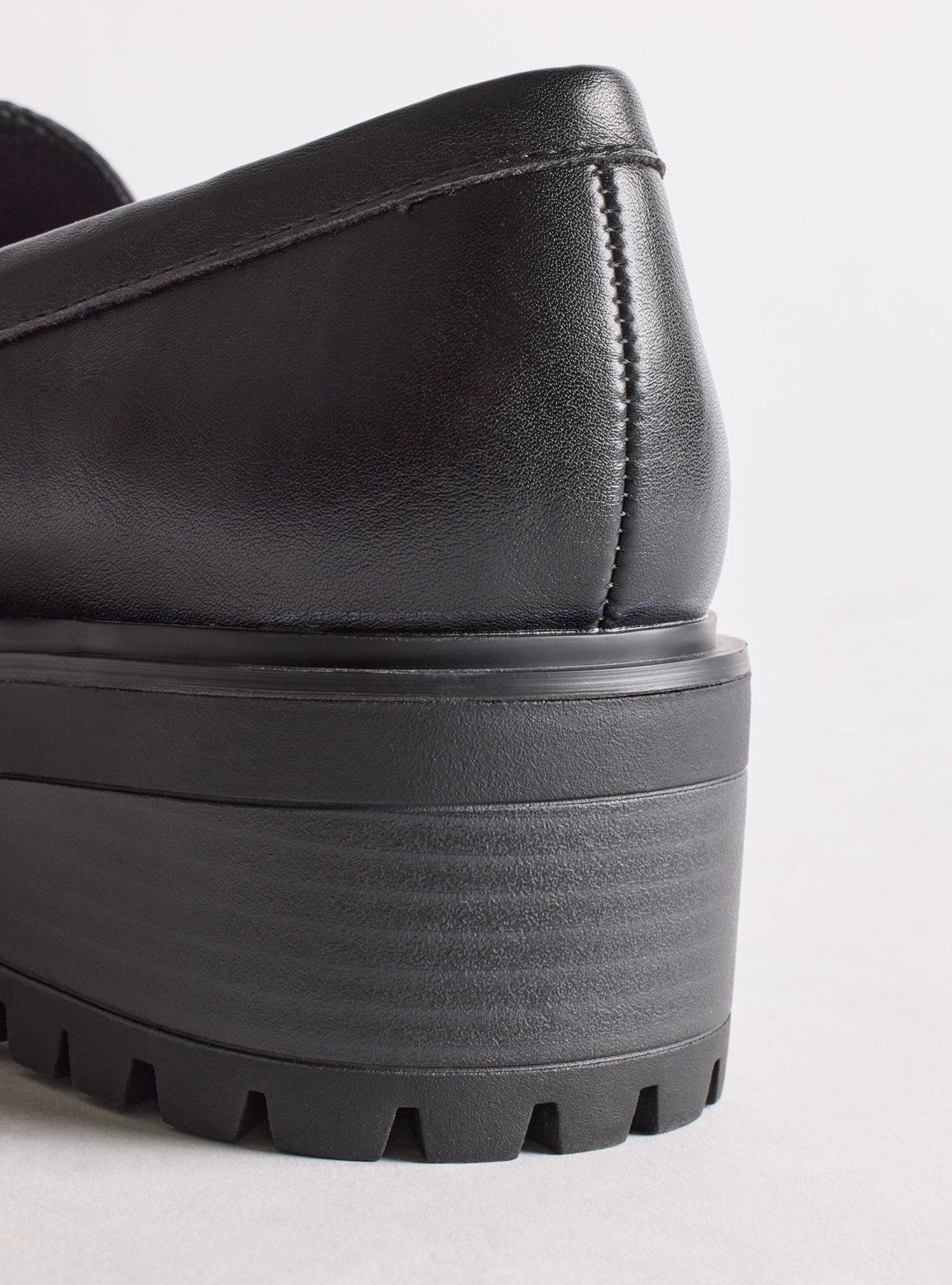 Heeled Lug Loafer (WW), BLACK, alternate