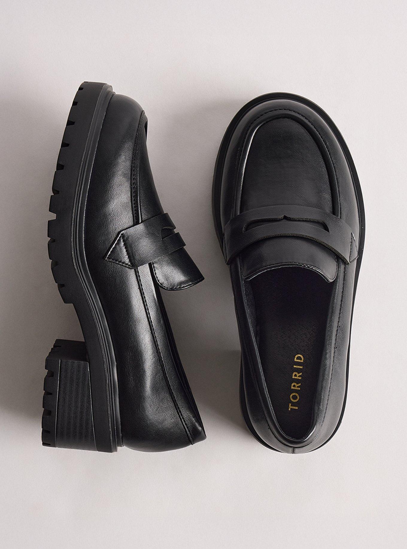 Heeled Lug Loafer (WW), BLACK, hi-res