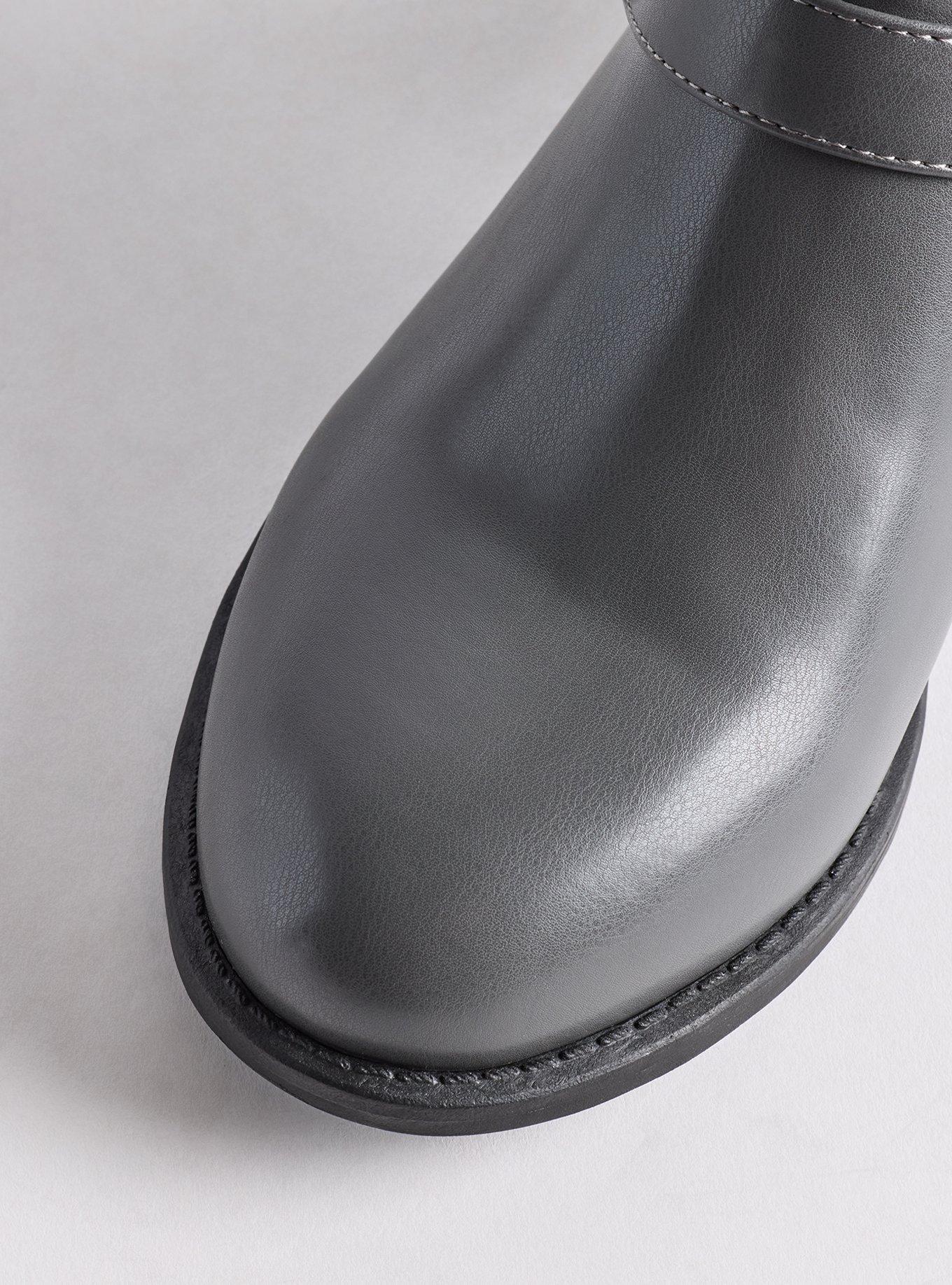 Buckle Knee Boot (WW), GREY, alternate