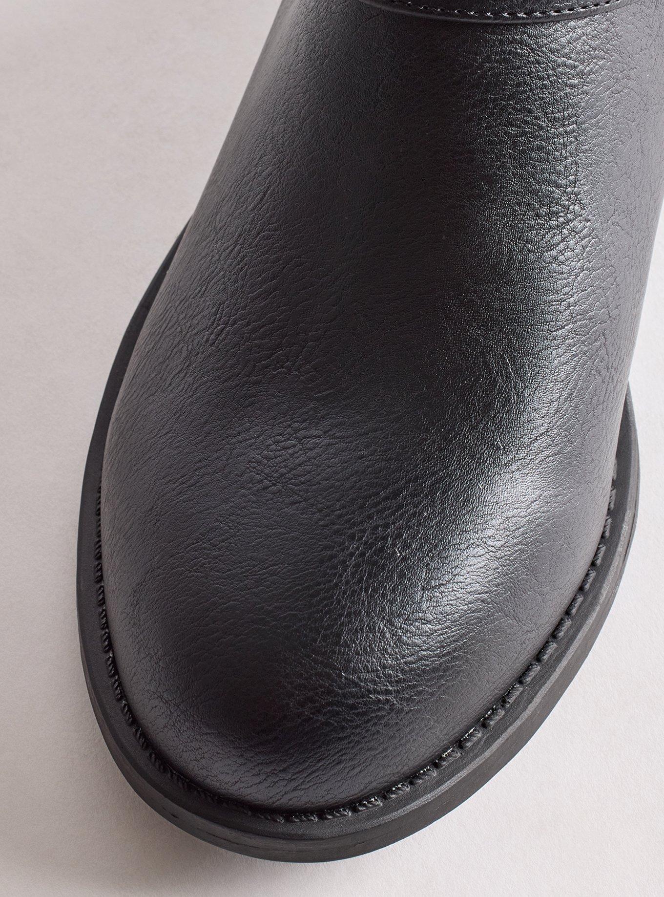 Buckle Knee Boot (WW), BLACK, alternate