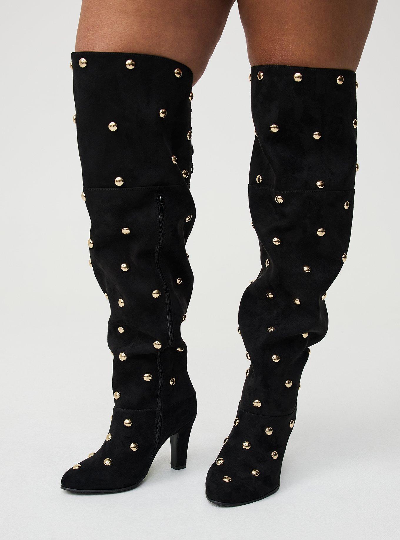 Studded Lace-Up Over-The-Knee Boot (WW)
