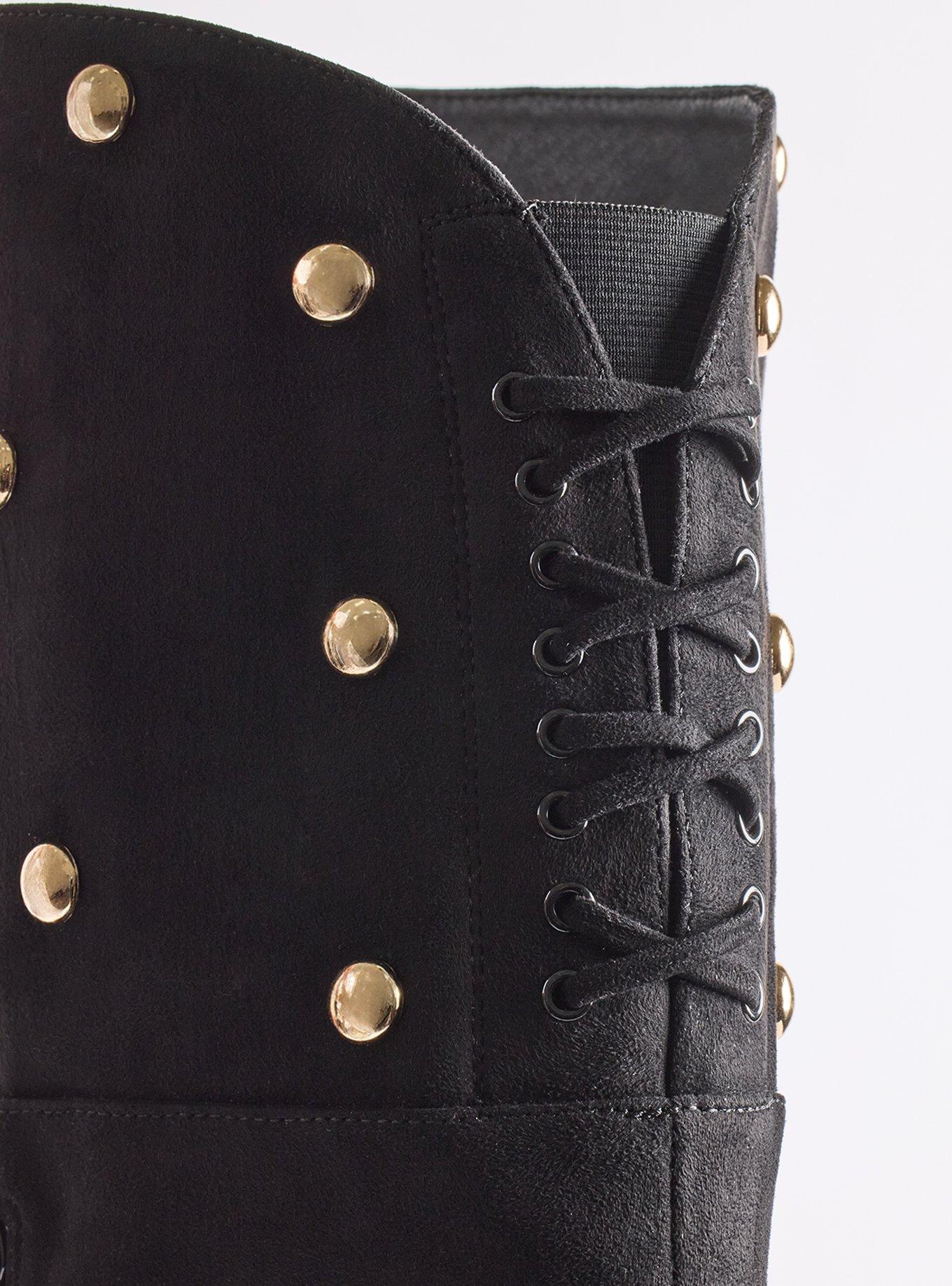 Studded Lace-Up Over-The-Knee Boot (WW)
