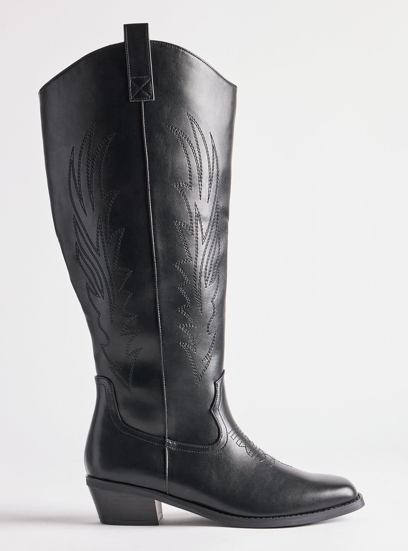 Western Knee Boot (WW), BLACK, alternate