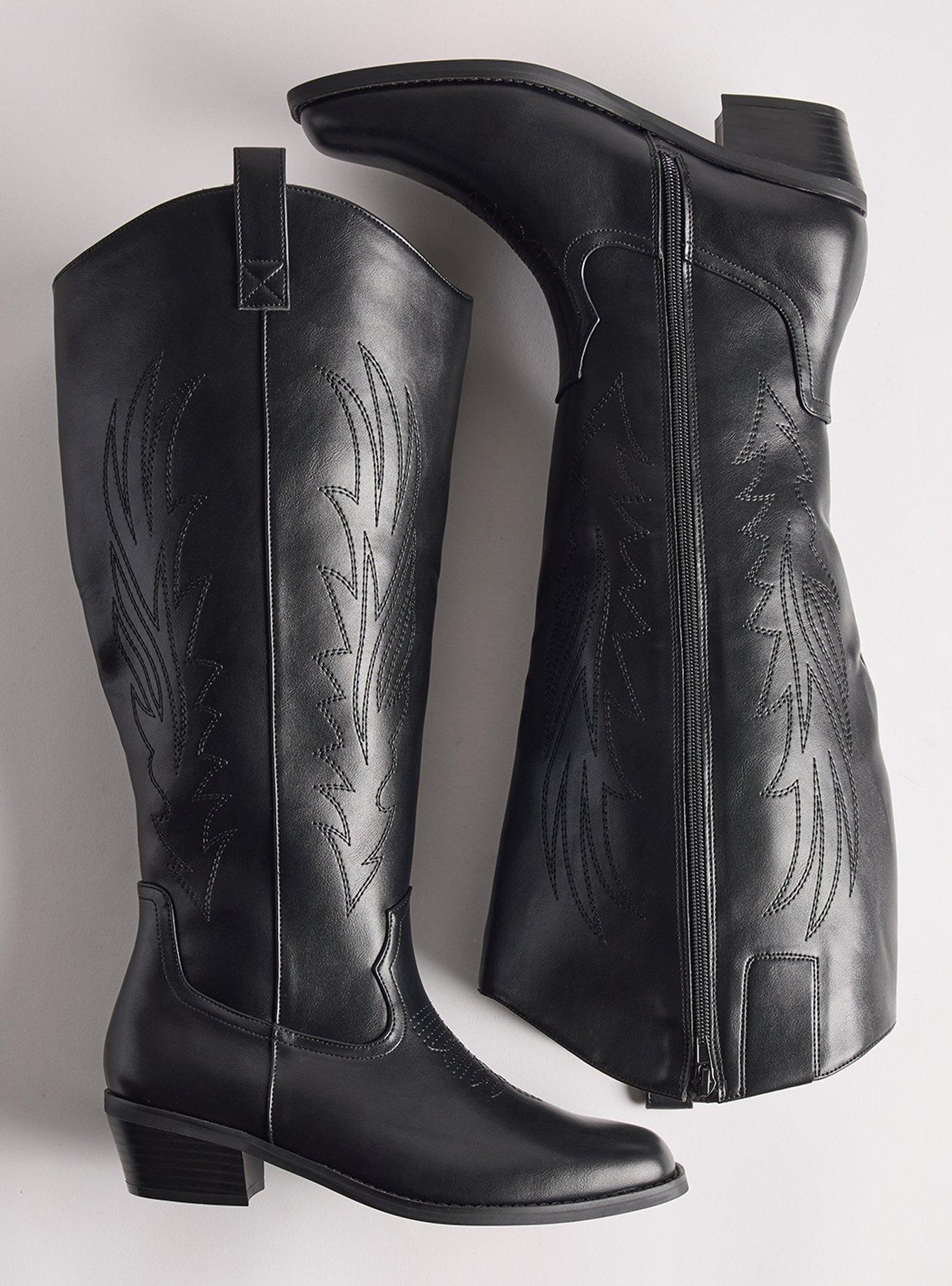 Western Knee Boot (WW), BLACK, hi-res