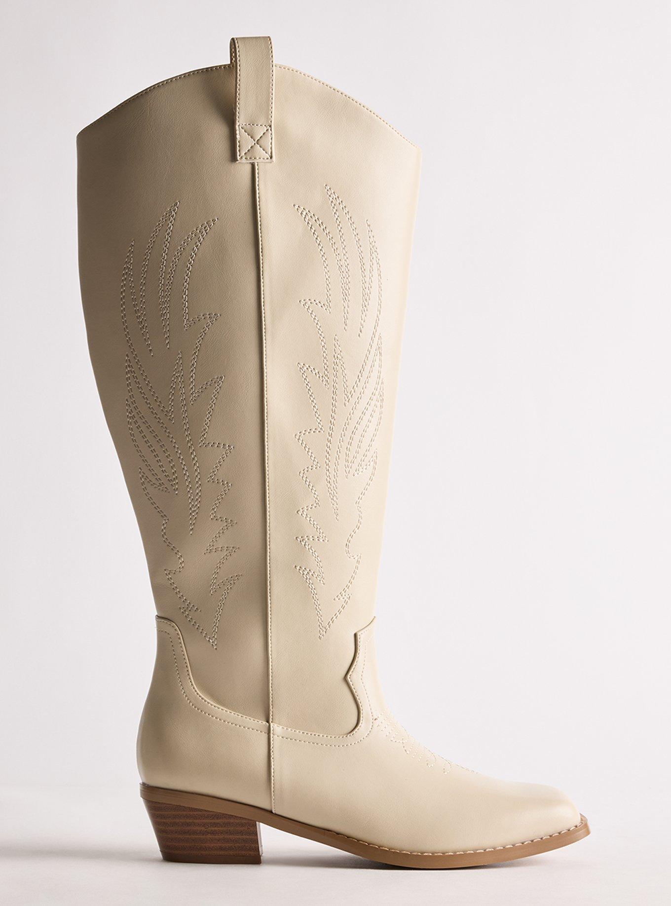Western Knee Boot (WW), BONE, alternate