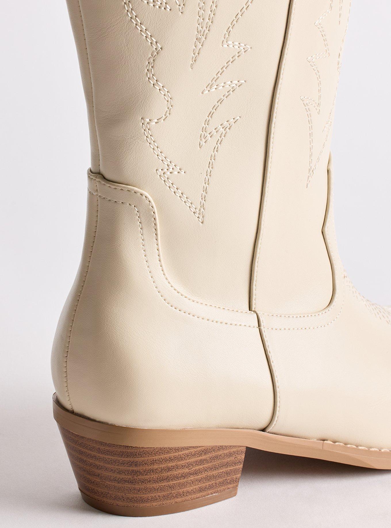 Western Knee Boot (WW), BONE, alternate