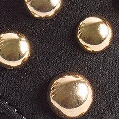Plus Size Studded Kitten Heel Slide (WW), BLACK, swatch