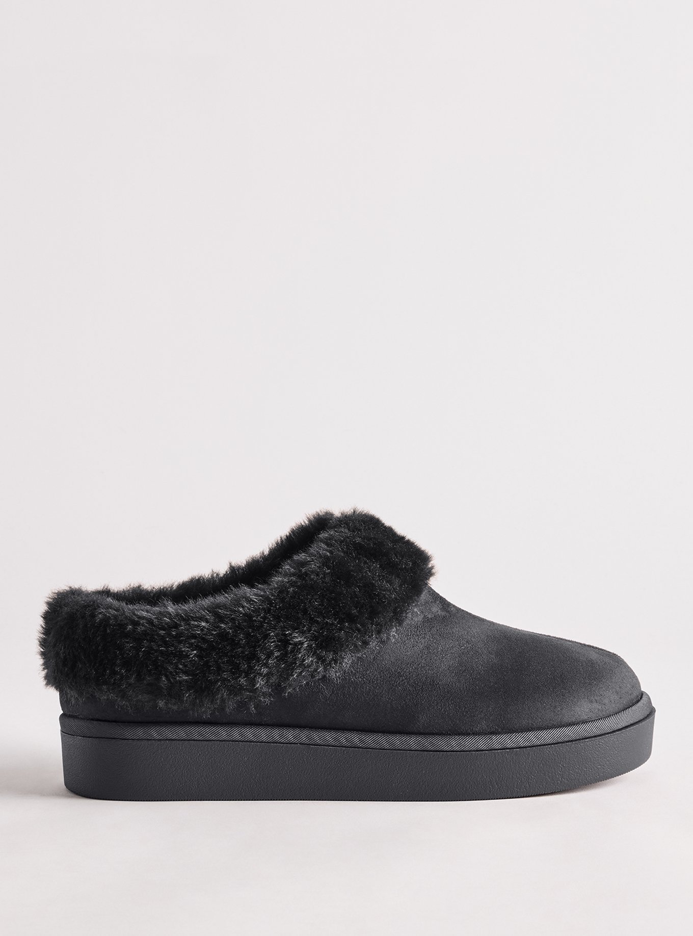 Plus Size Slip-On Cozy Clog (WW), BLACK, alternate