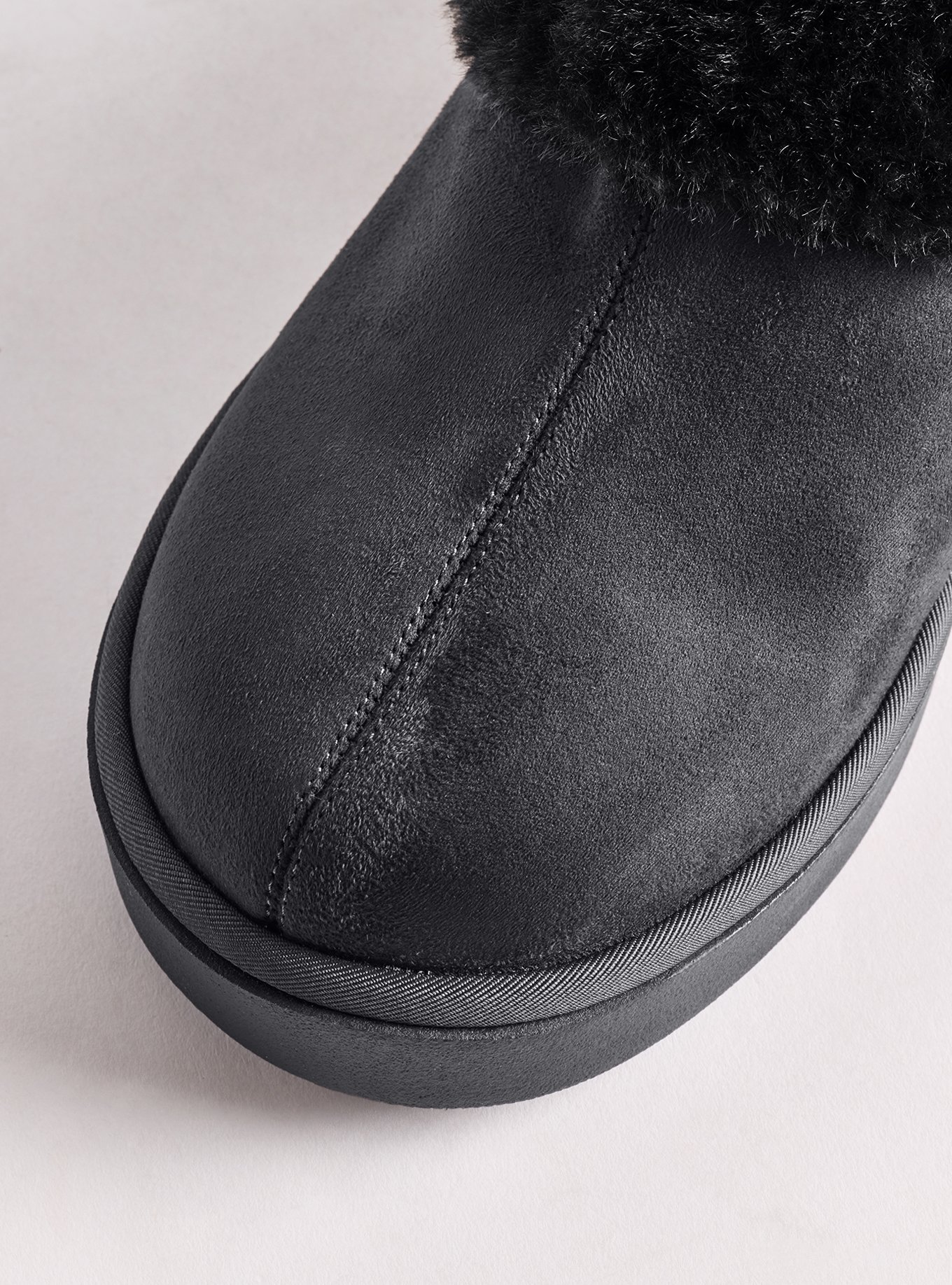 Plus Size Slip-On Cozy Clog (WW), BLACK, alternate