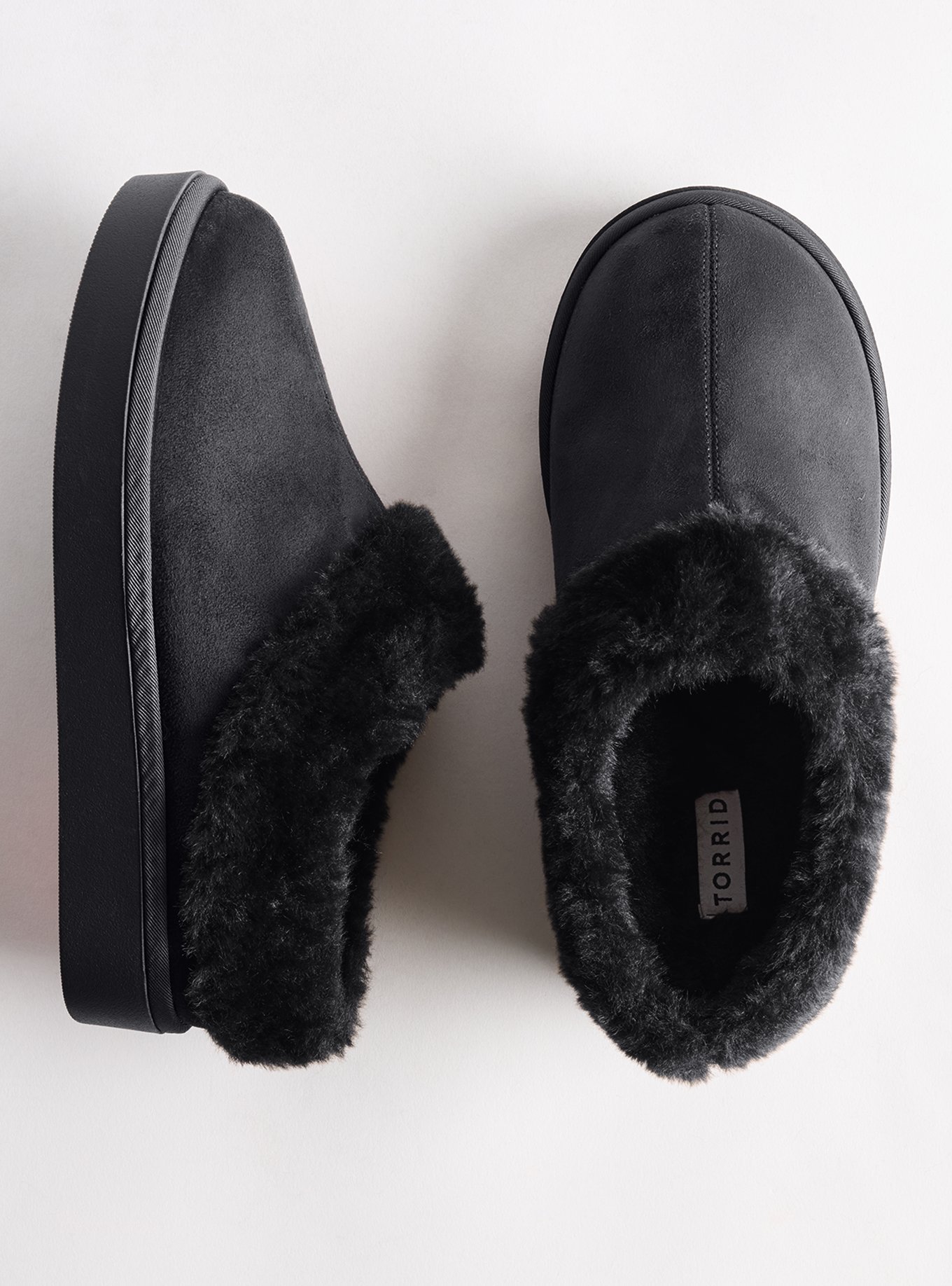 Plus Size Slip-On Cozy Clog (WW), BLACK, hi-res