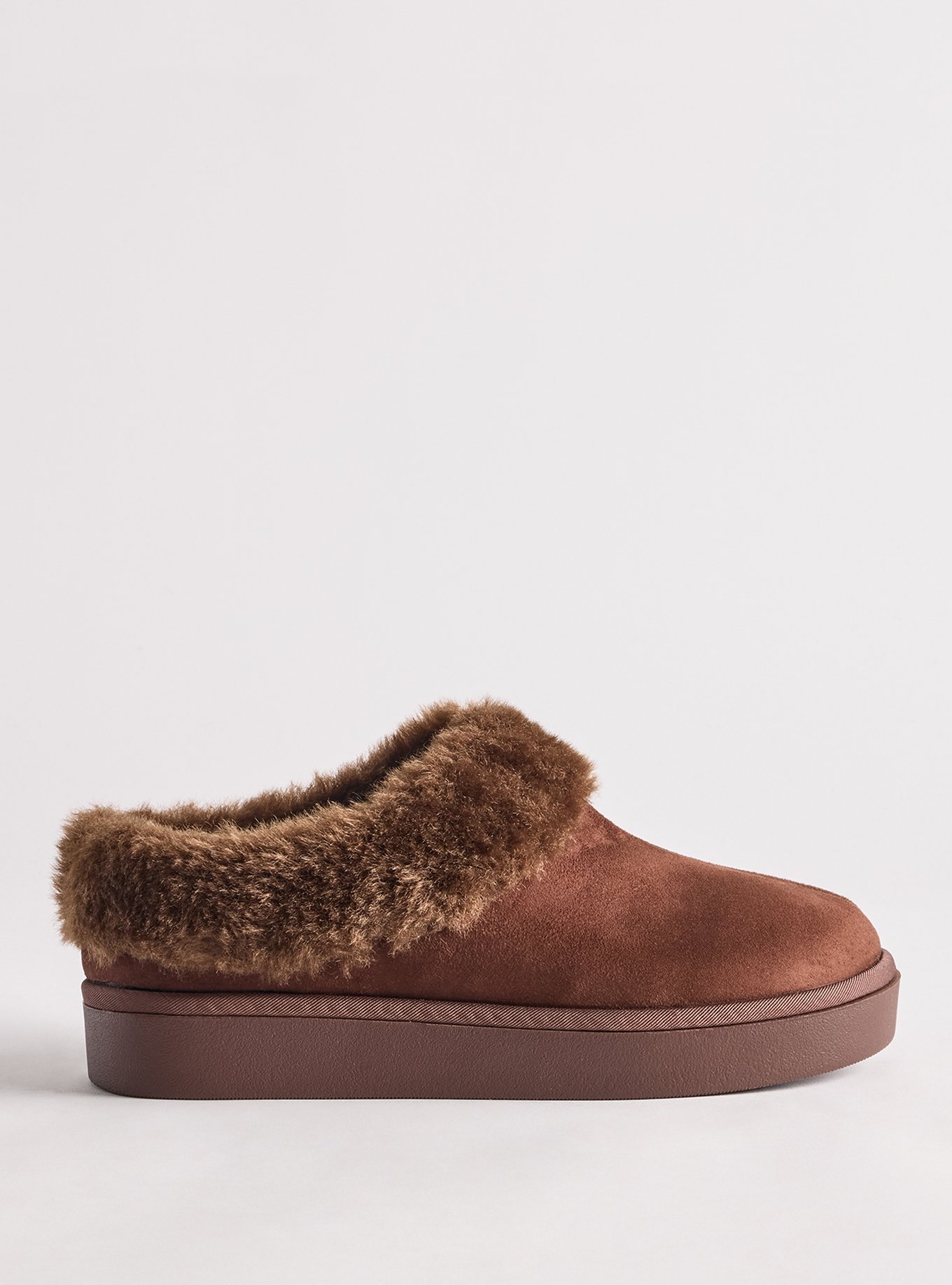 Plus Size Slip-On Cozy Clog (WW), BROWN, alternate