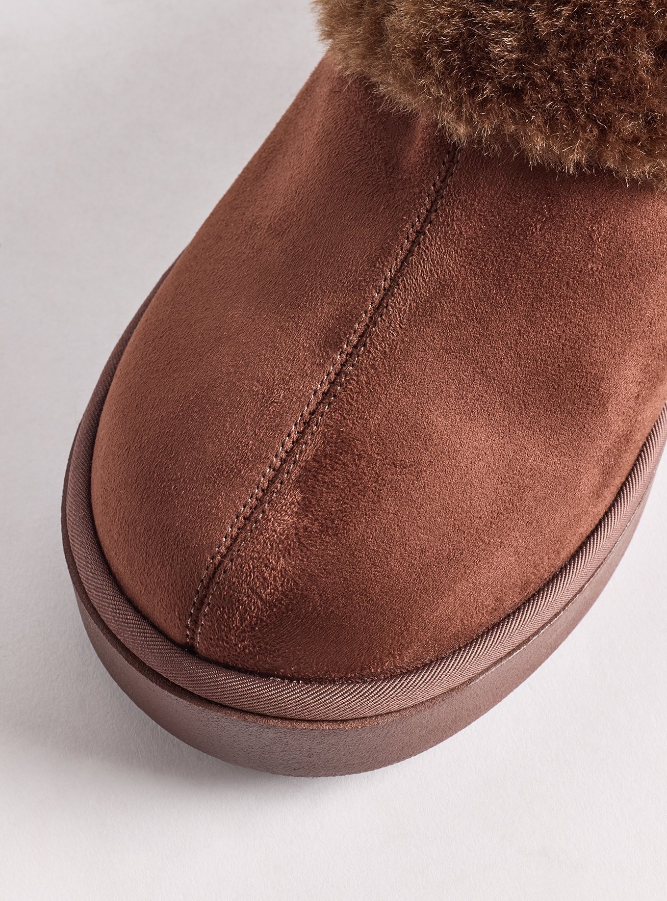 Plus Size Slip-On Cozy Clog (WW), BROWN, alternate