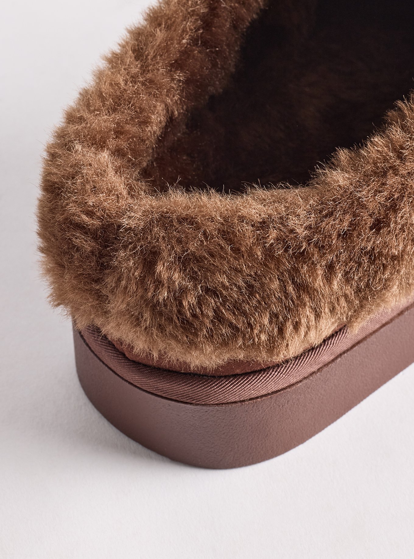 Plus Size Slip-On Cozy Clog (WW), BROWN, alternate