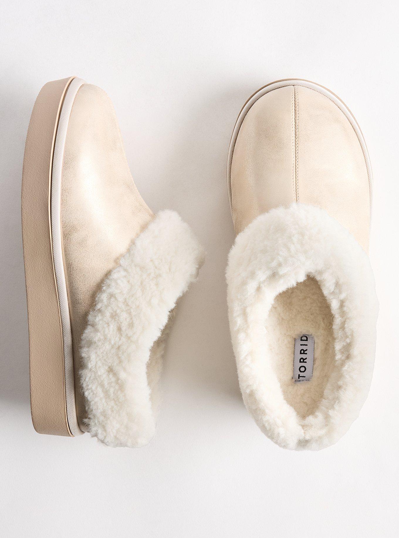 Plus Size Slip-On Cozy Clog (WW), GOLD, hi-res