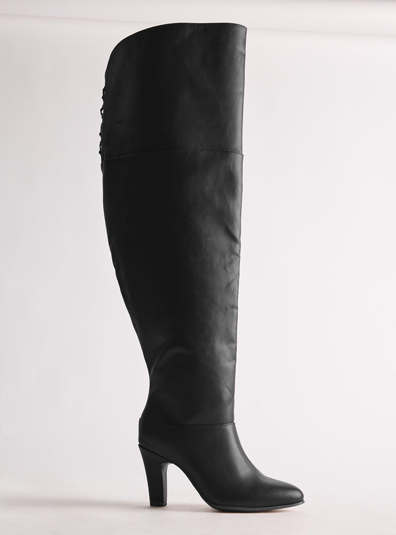 Lace-Up Heeled Over-The-Knee Boot (WW)