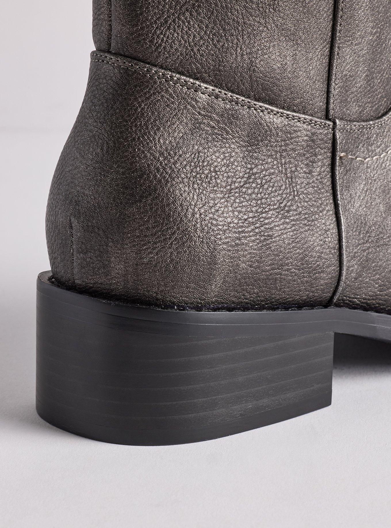 Knee-High Block Heel Boot (WW), SILVER, alternate