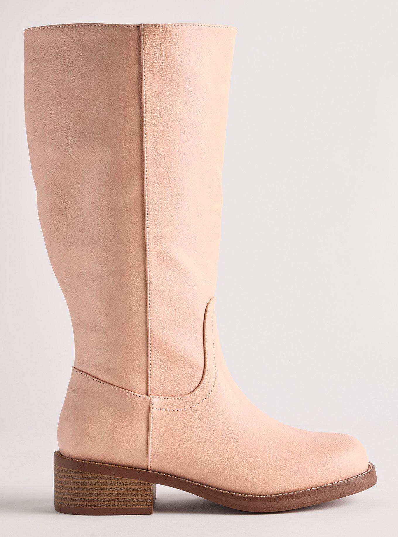 Knee-High Block Heel Boot (WW), BLUSH, alternate