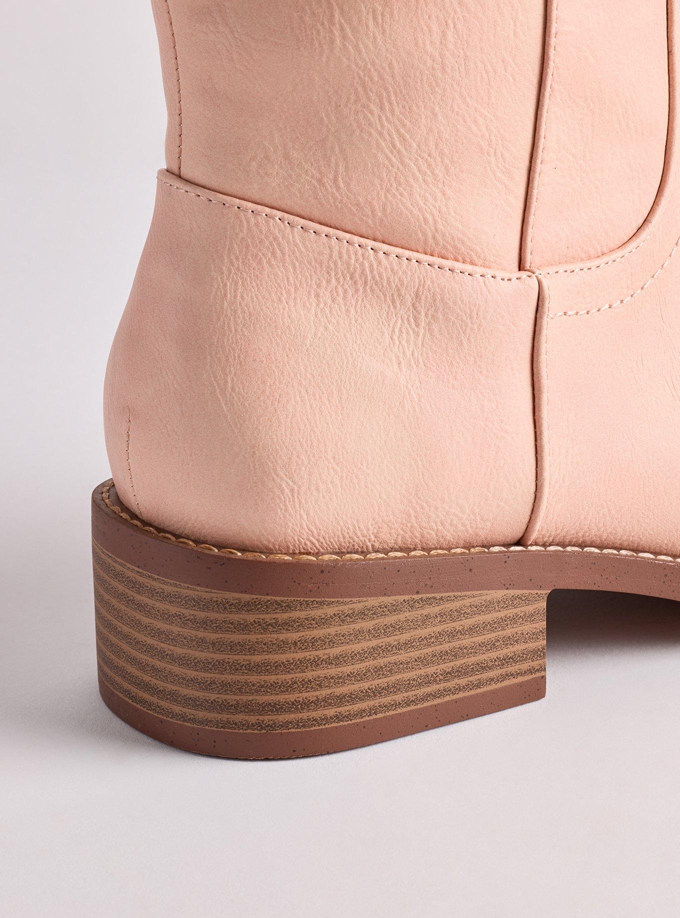 Knee-High Block Heel Boot (WW), BLUSH, alternate