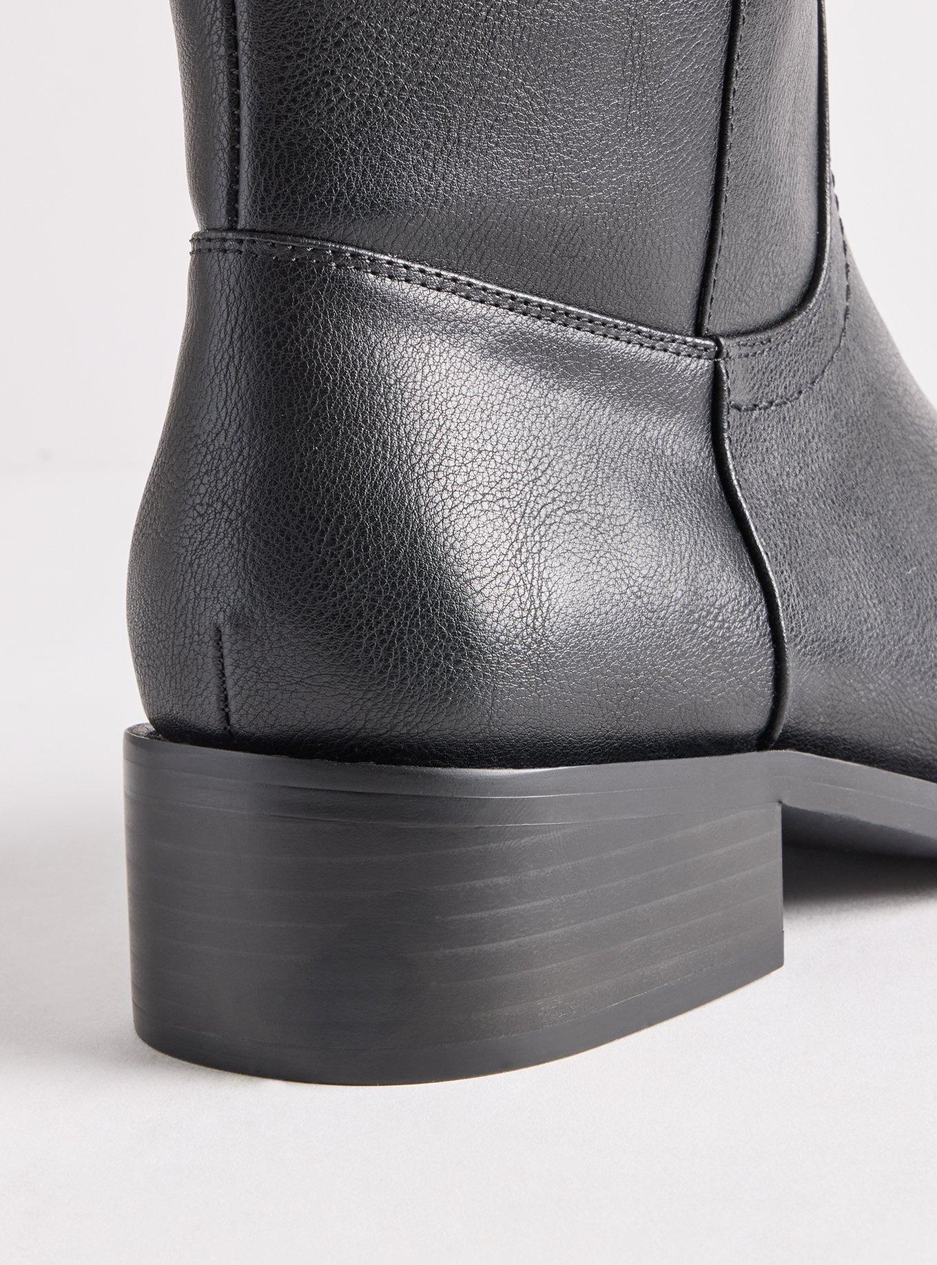 Knee-High Block Heel Boot (WW), BLACK, alternate