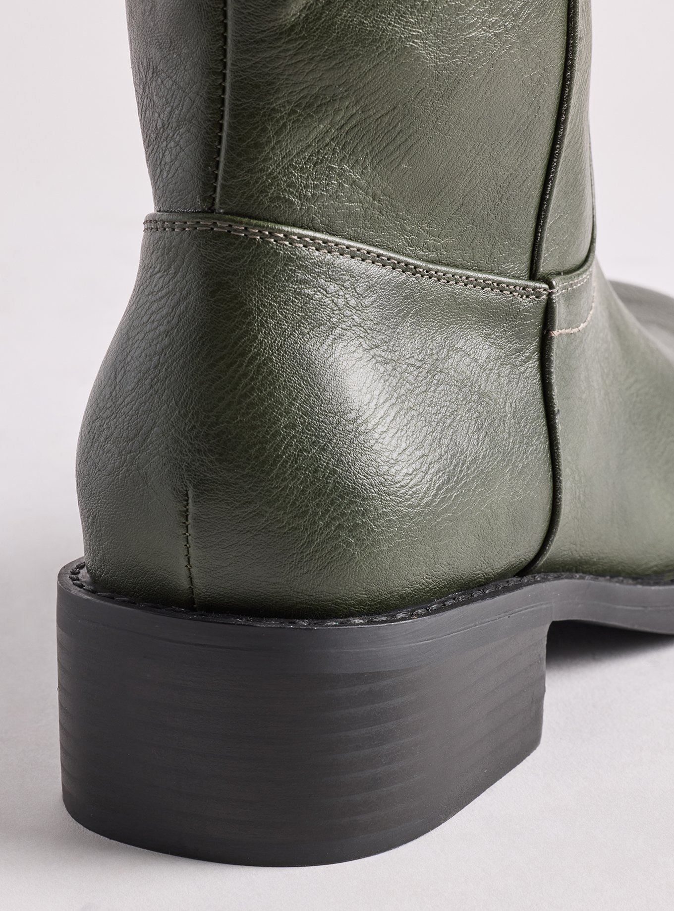 Knee High Block Heel Boot (WW), GREEN, alternate