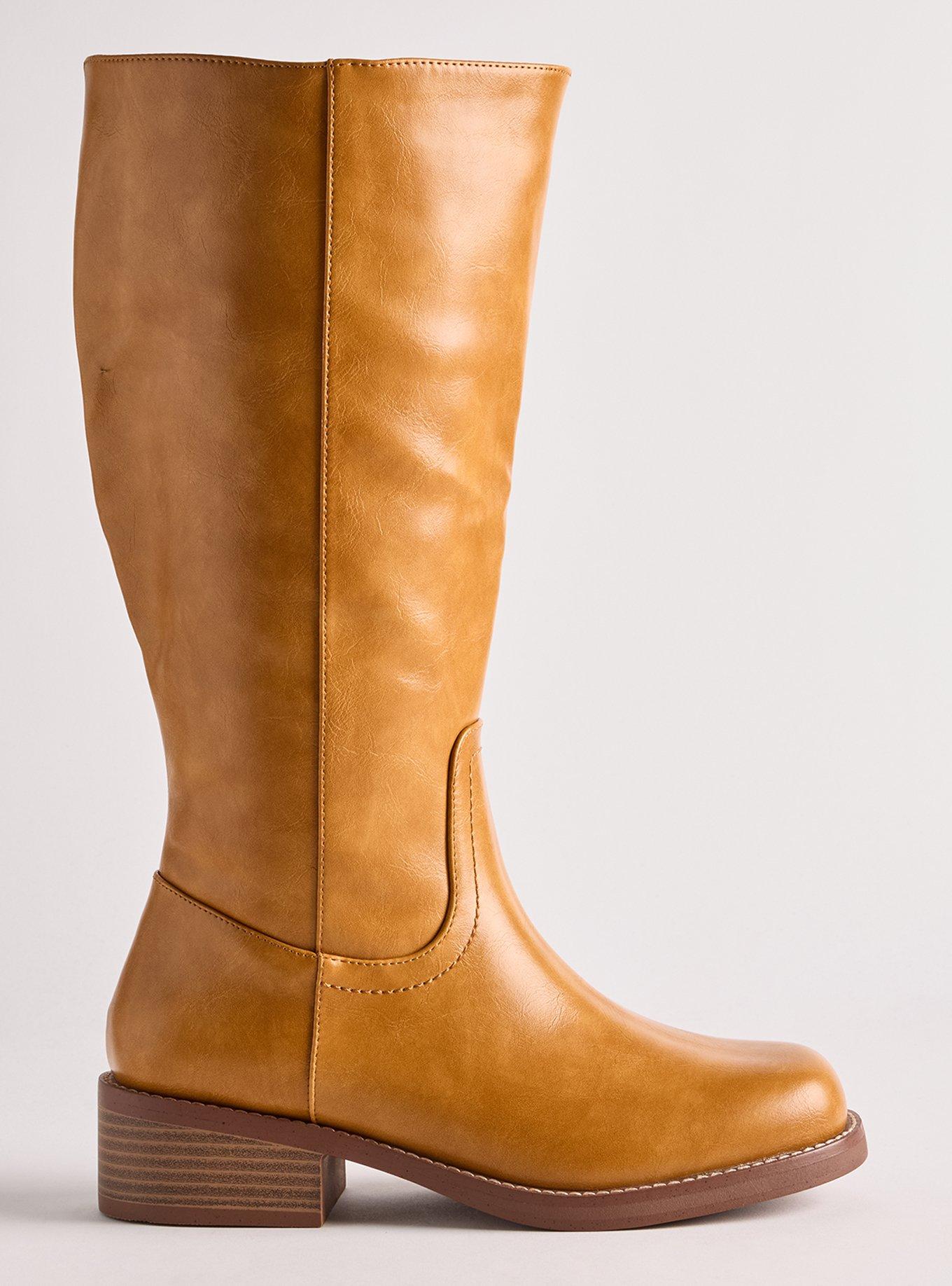 Knee-High Block Heel Boot (WW), LIGHT TAN, alternate