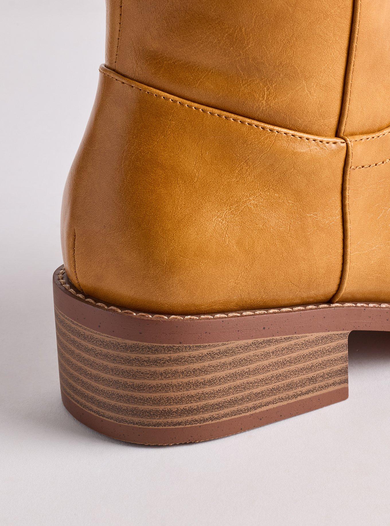 Knee-High Block Heel Boot (WW), LIGHT TAN, alternate