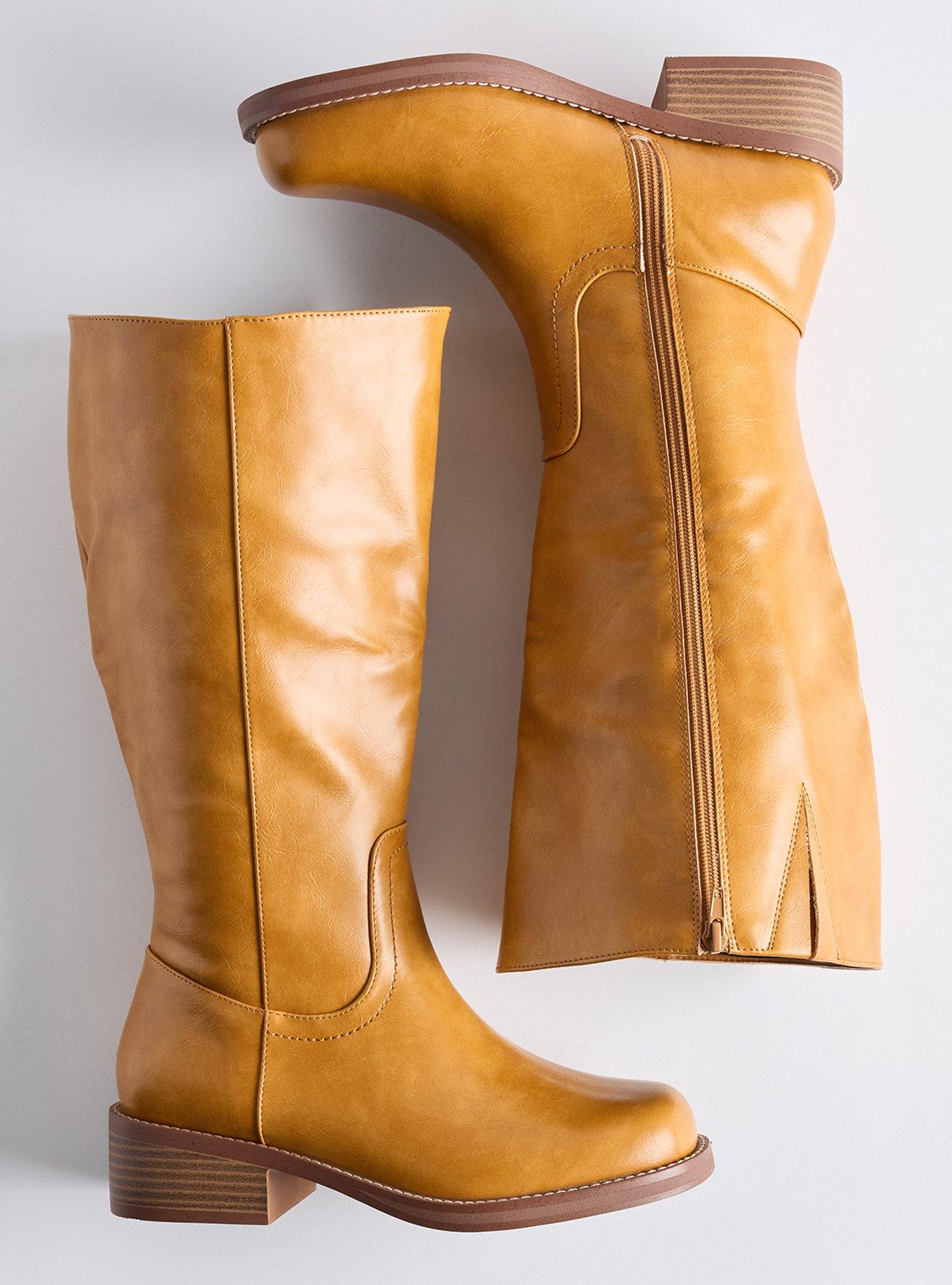 Knee-High Block Heel Boot (WW), LIGHT TAN, hi-res