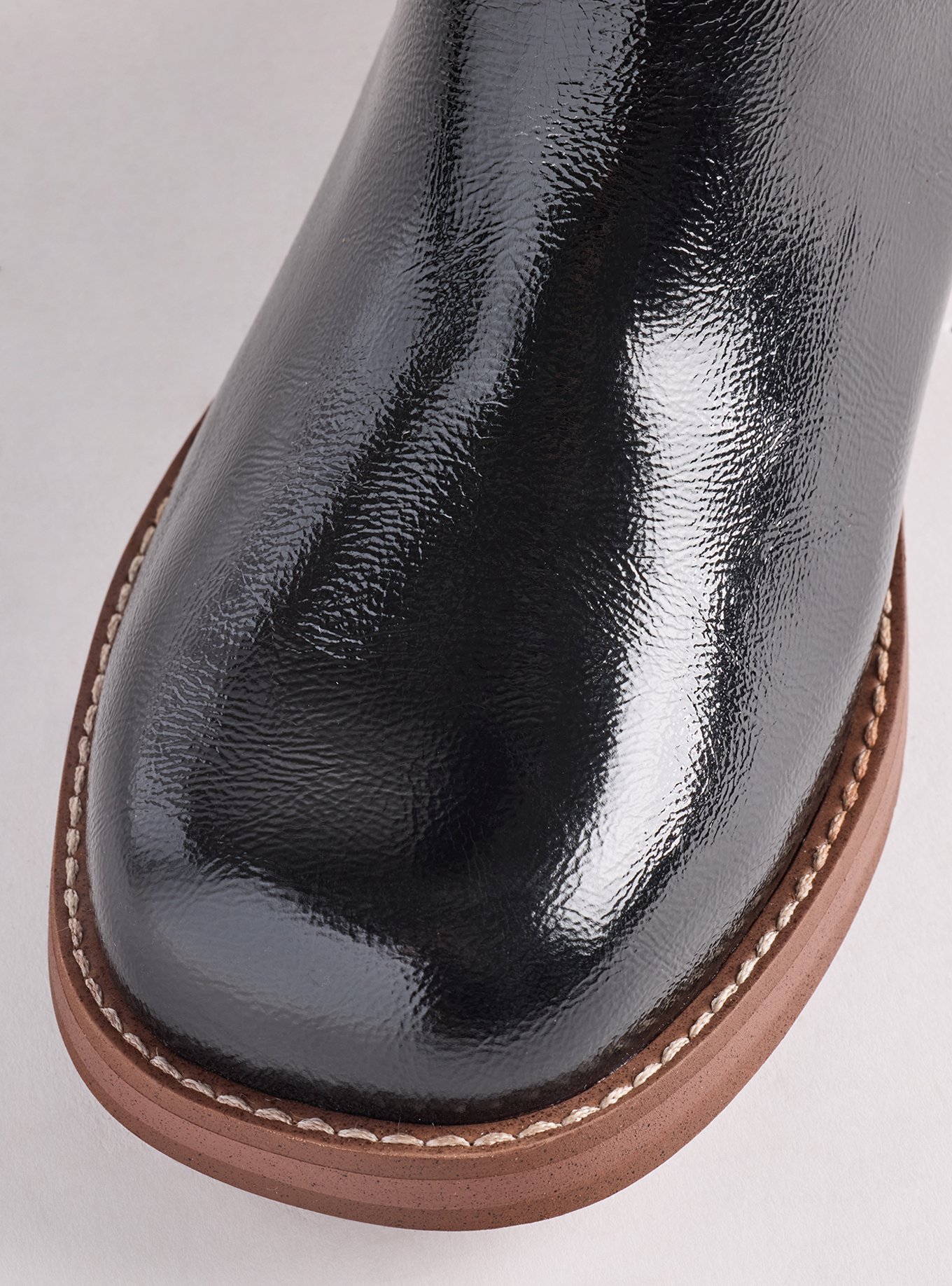 Knee High Block Heel Boot (WW), BLACK PATENT, alternate