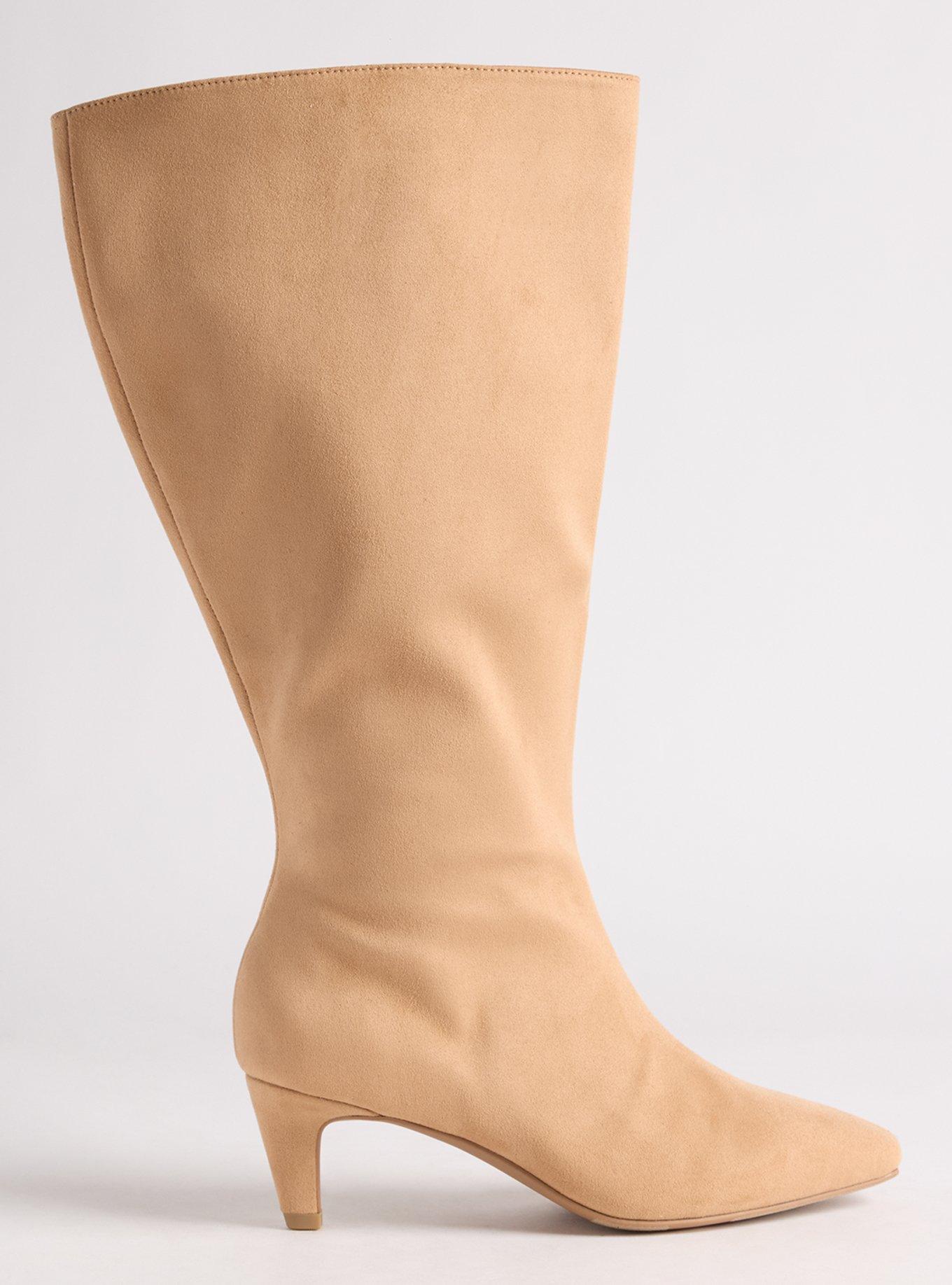Kitten Heel Knee Boot (WW), TAN, alternate