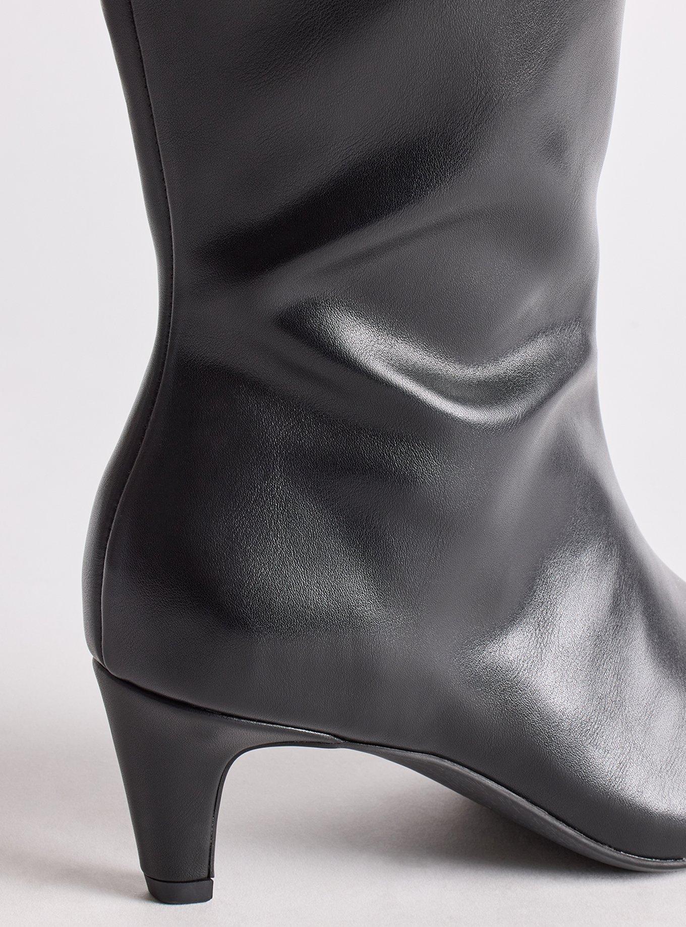 Kitten Heel Knee Boot (WW), BLACK, alternate