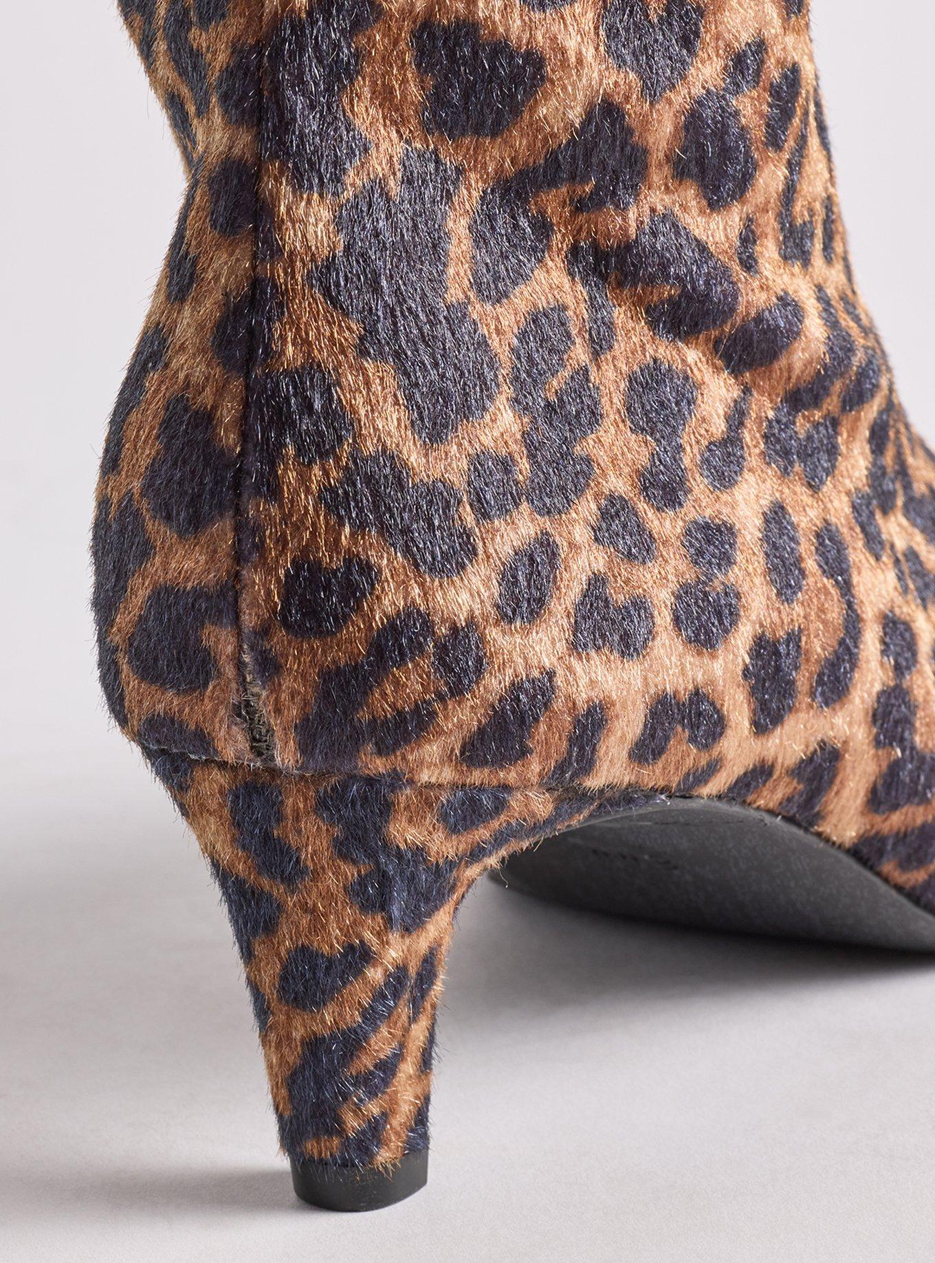Plus Size Kitten Heel Knee Boot (WW), LEOPARD, alternate