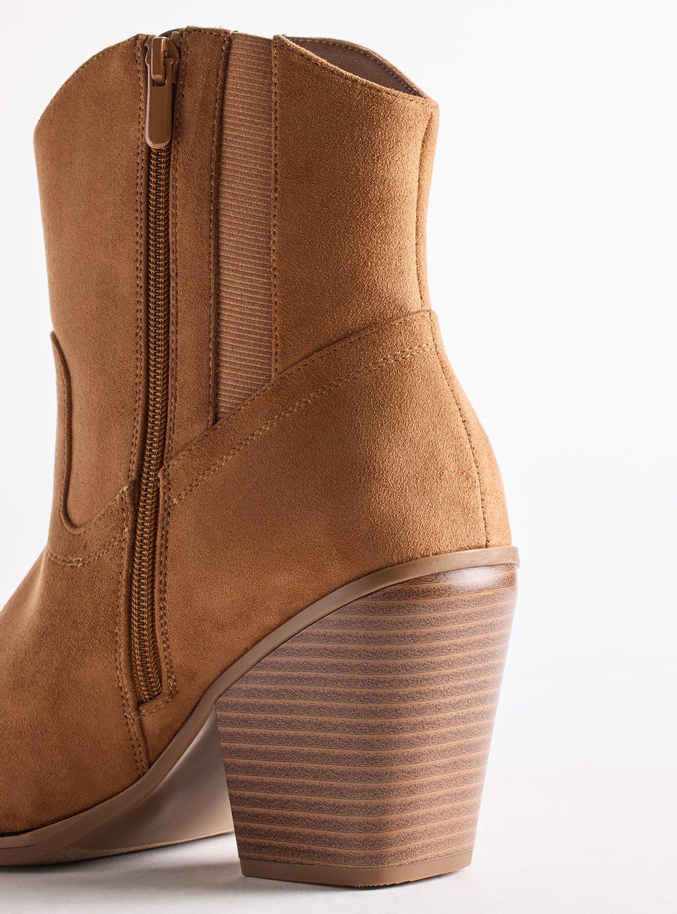 Western Heeled Bootie (WW), TAN, alternate