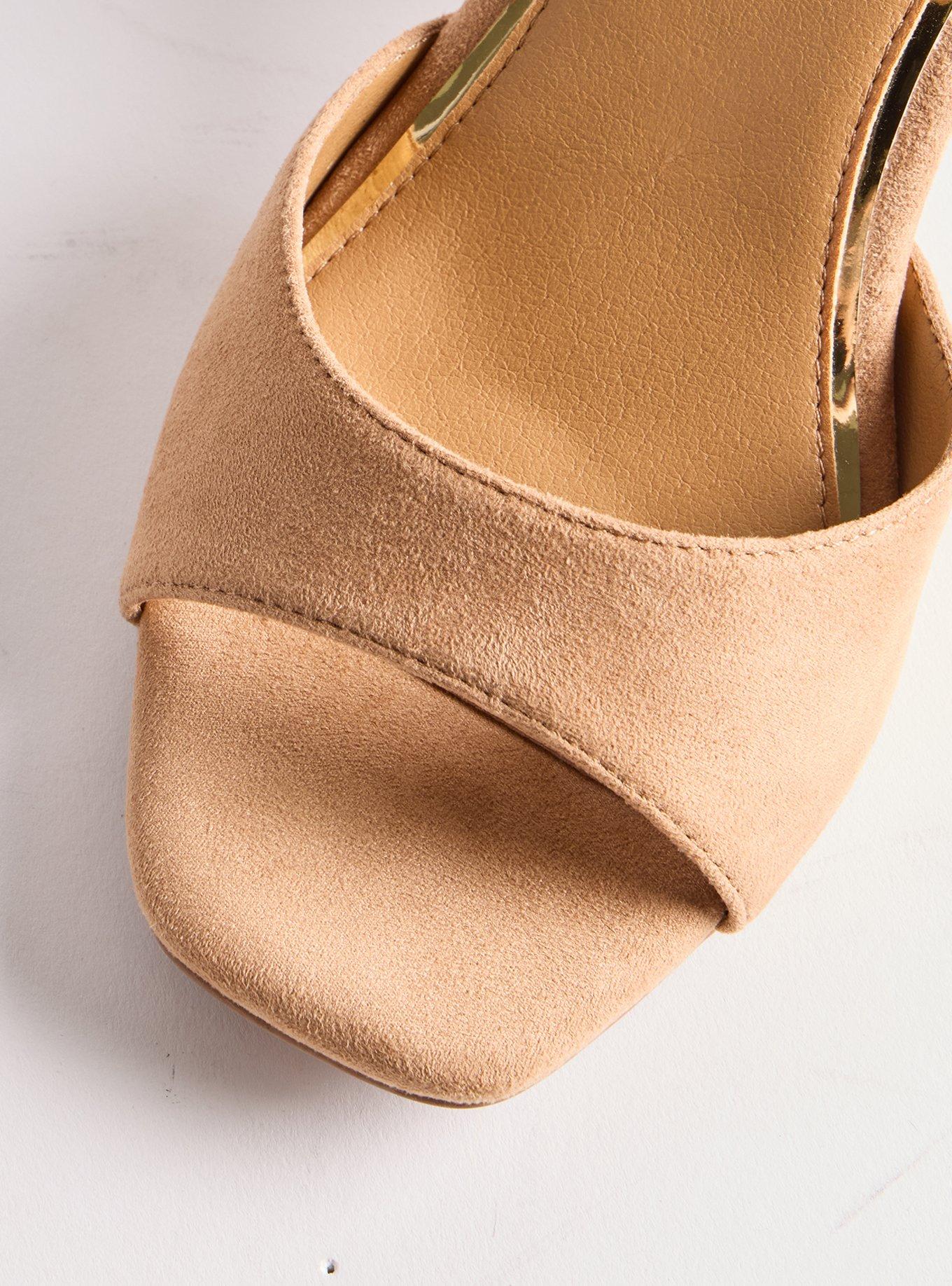 Ankle Strap Block Heel (WW), TAN, alternate