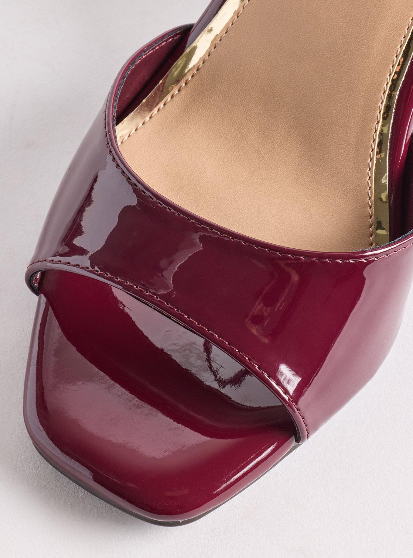 Ankle Strap Block Heel (WW), WINE, alternate