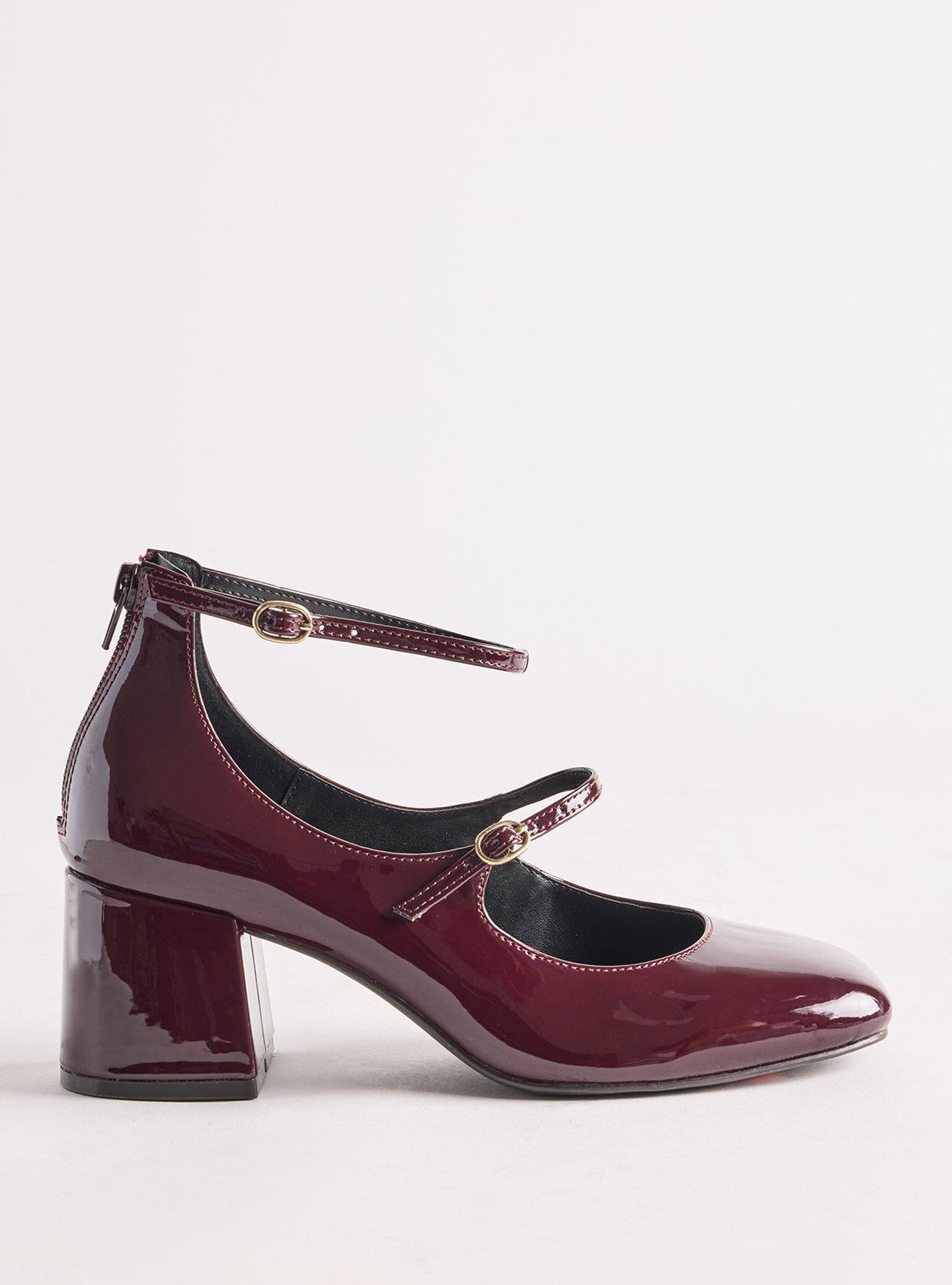 Mary Jane Block Heel (WW), OXBLOOD PATENT, alternate