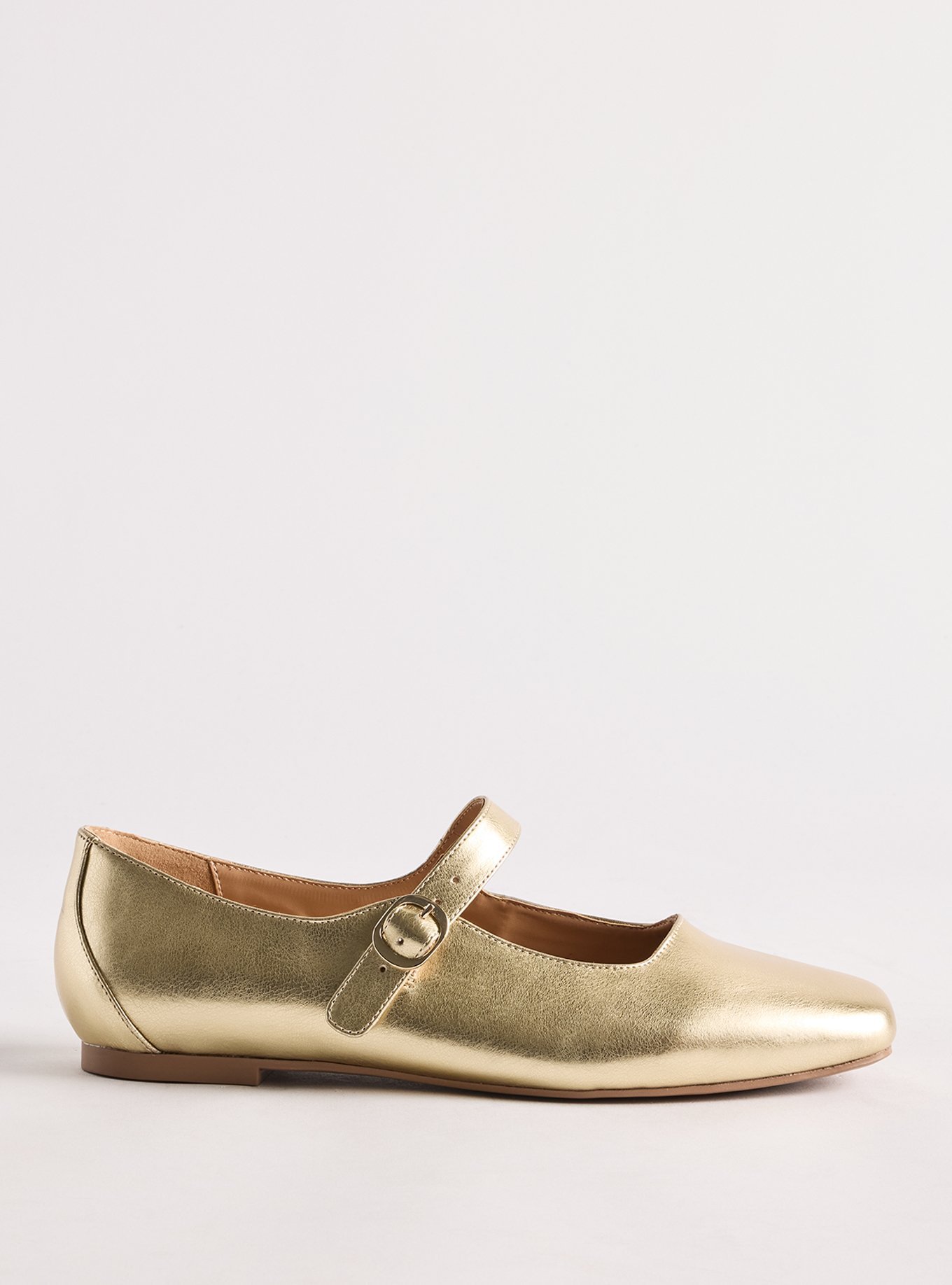 Mary Jane Ballet Flat (WW), GOLD, alternate