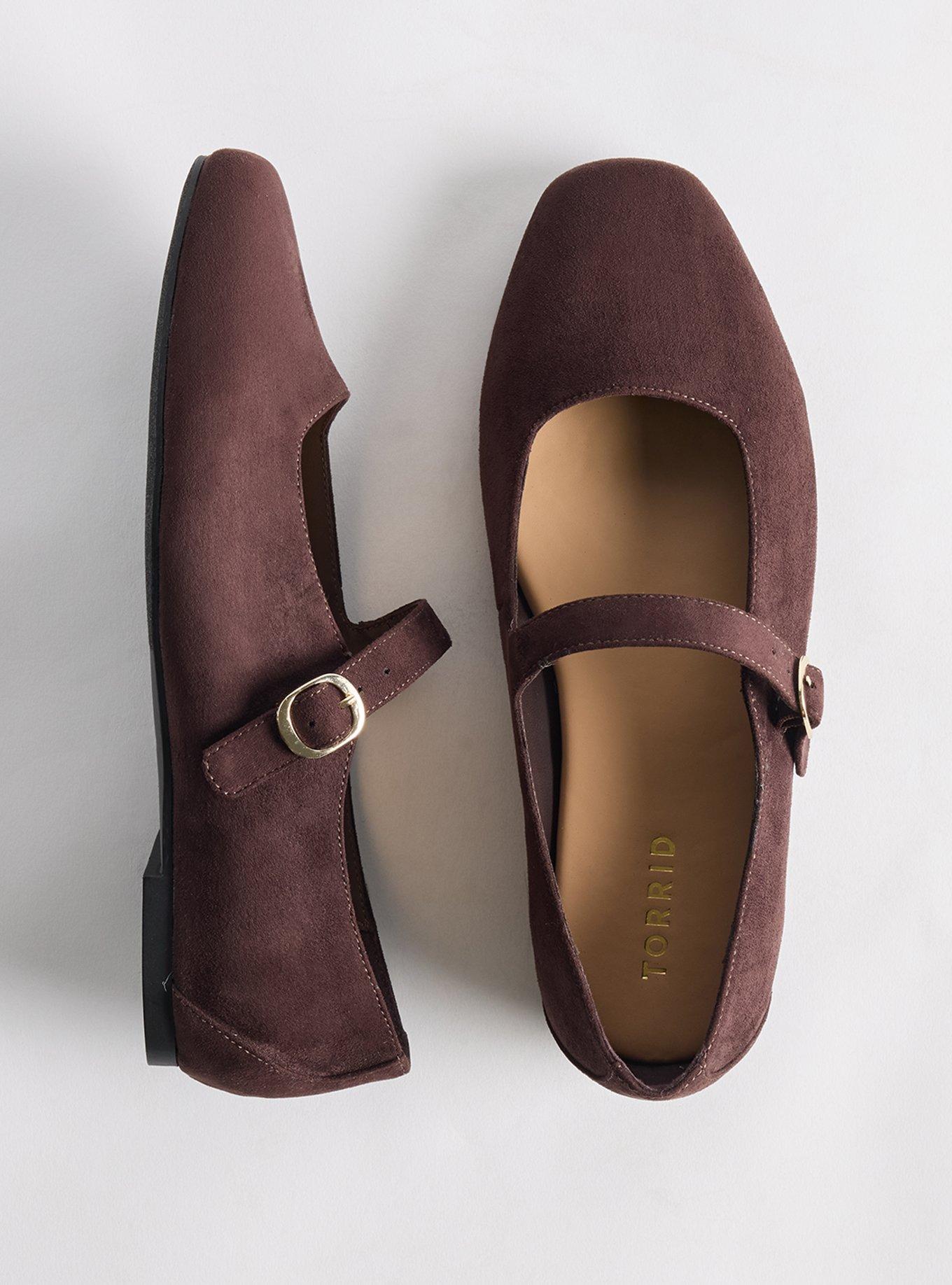 Mary Jane Ballet Flat (WW), DARK BROWN, hi-res