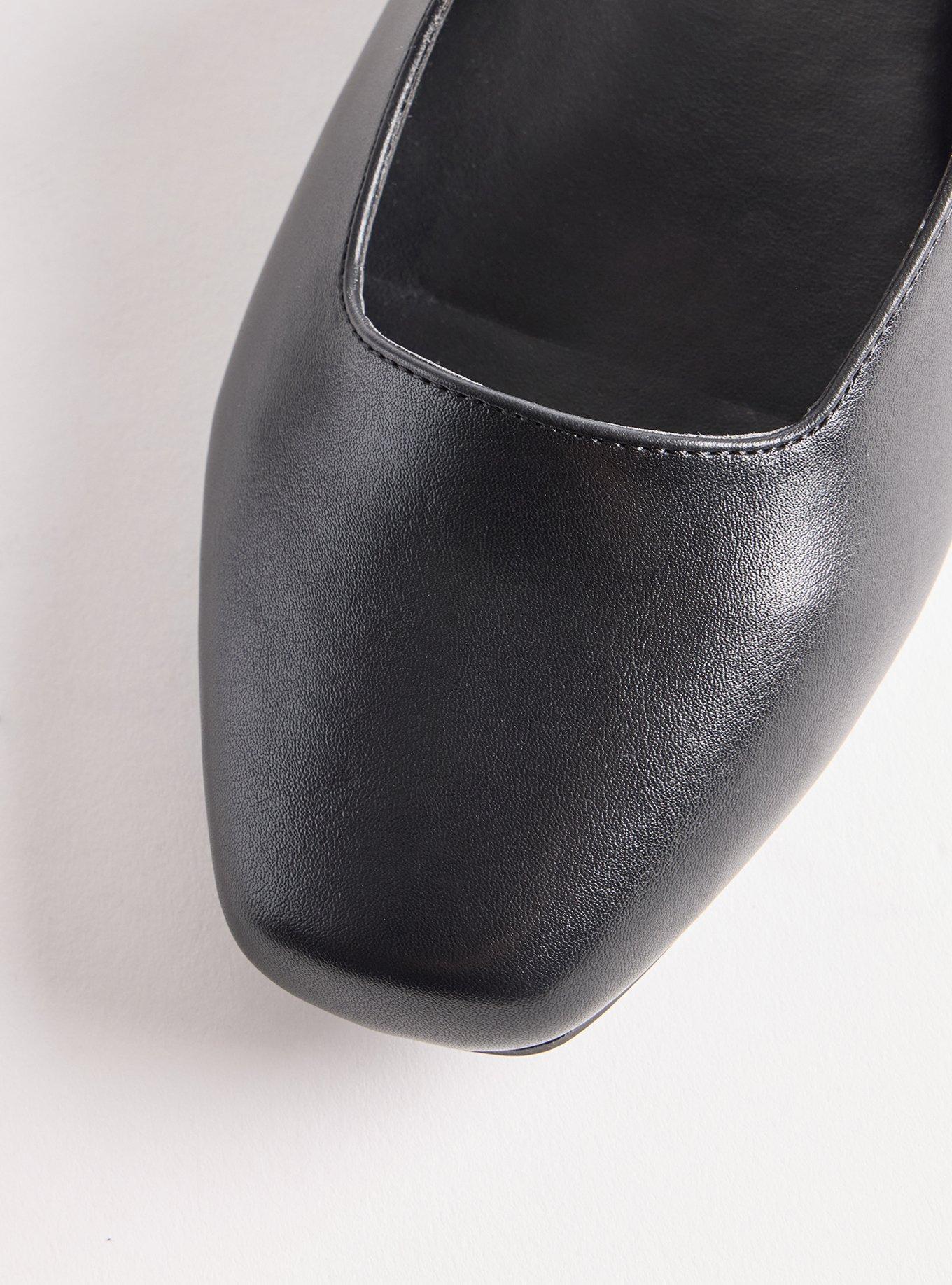Mary Jane Ballet Flat (WW), BLACK FAUX LEATHER, alternate