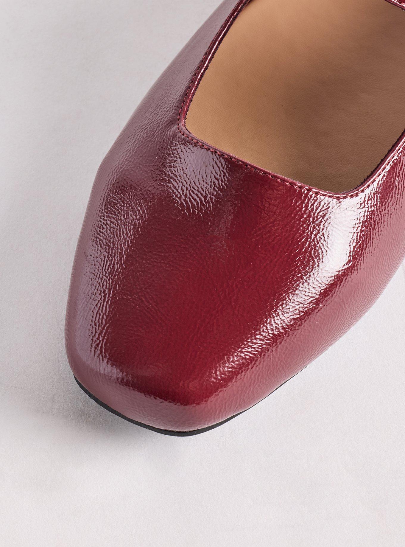 Plus Size Mary Jane Ballet Flat (WW), WINE PATENT, alternate