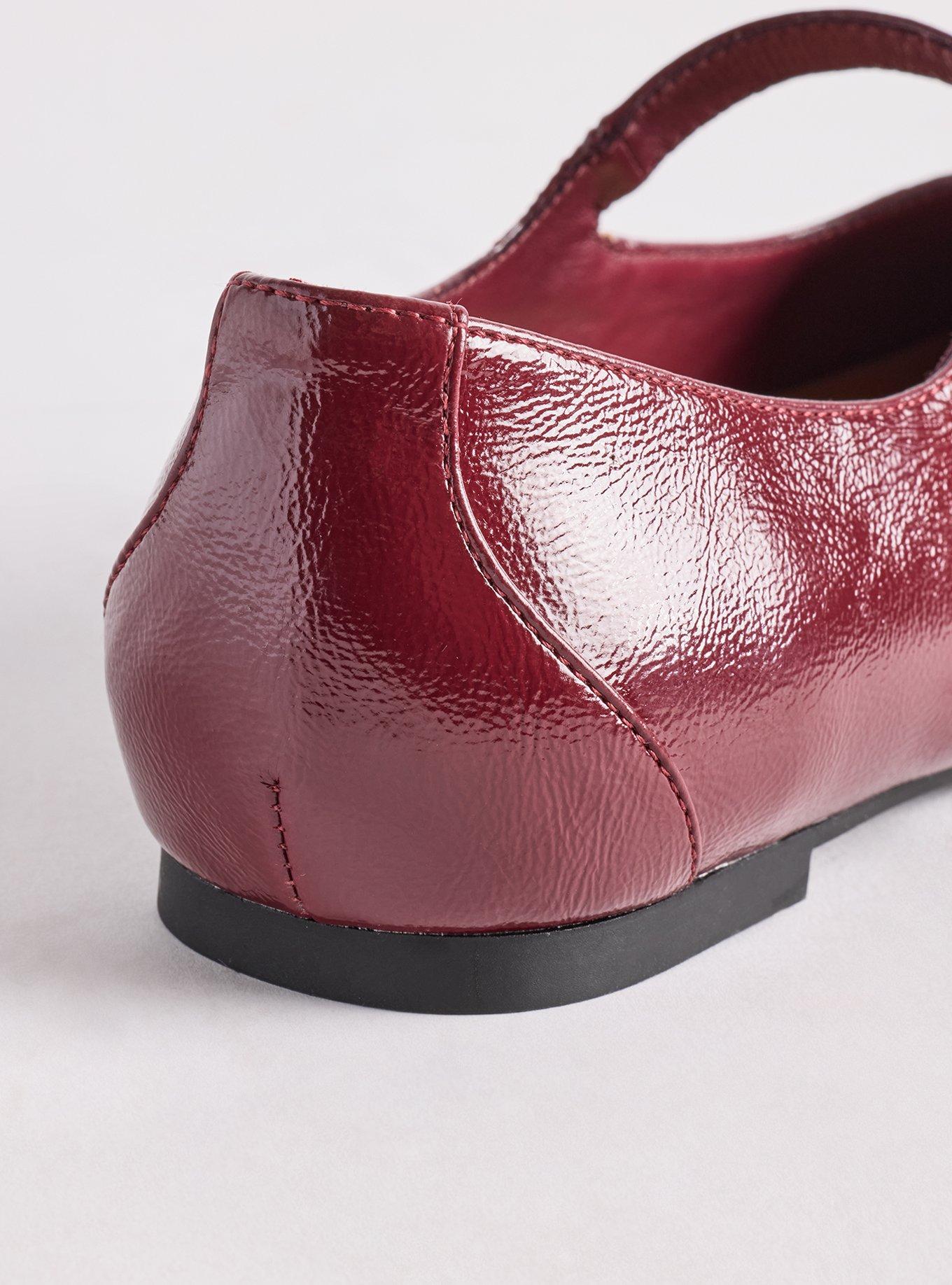 Plus Size Mary Jane Ballet Flat (WW), WINE PATENT, alternate