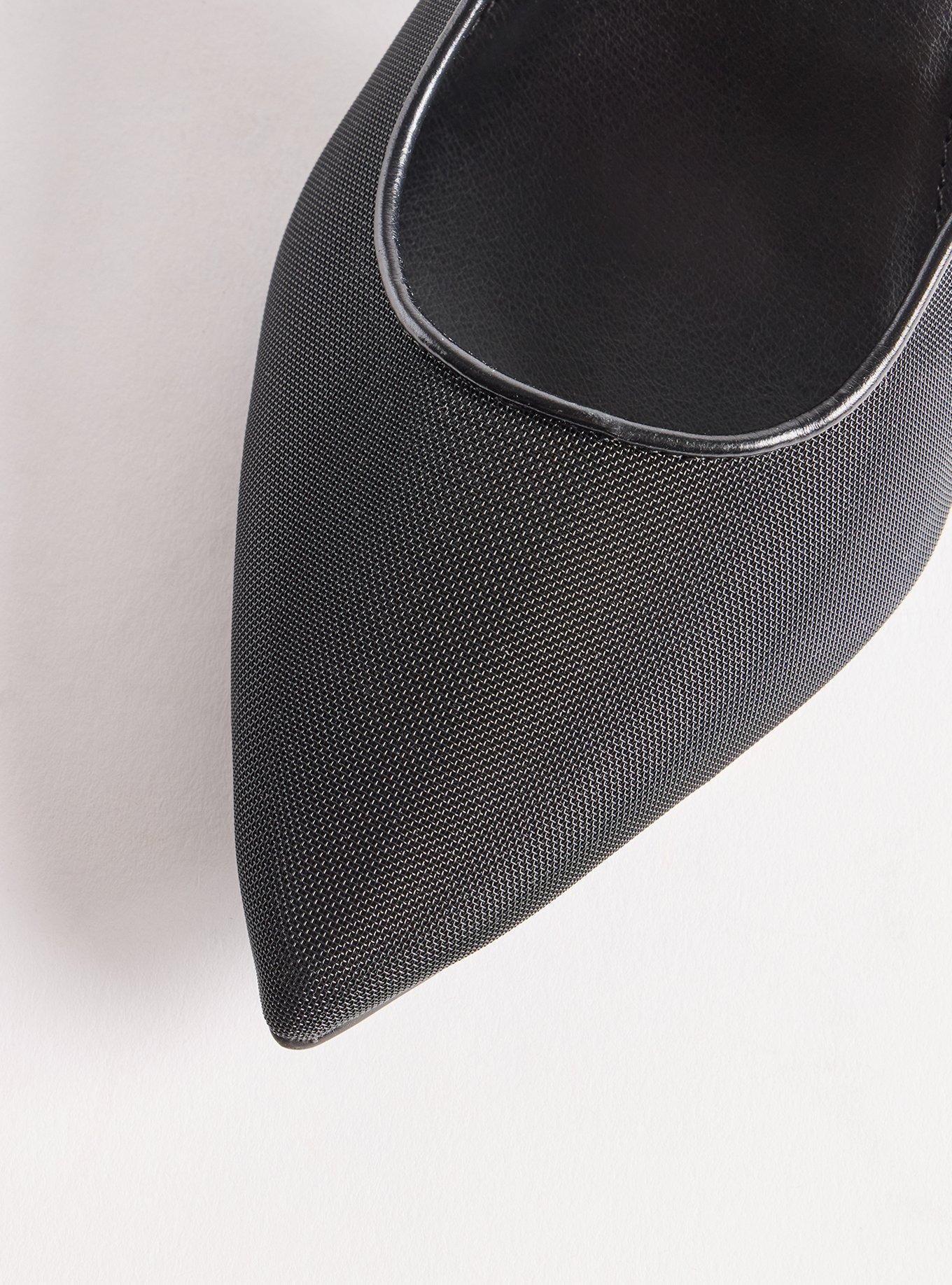 Slingback Kitten Heel (WW), BLACK MESH, alternate